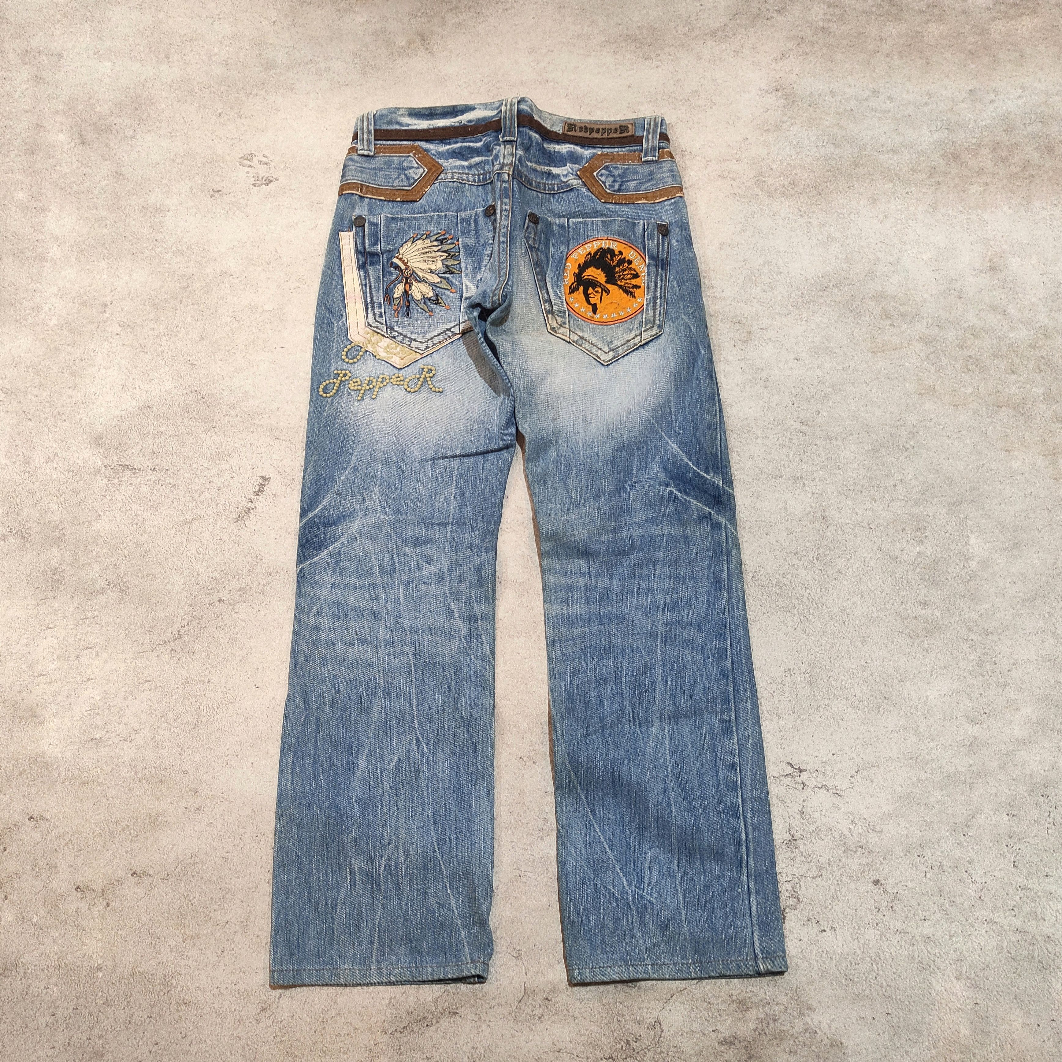 Tornado Mart RARE!! Red Pepper Archive Denim 2000s Vkei Y2k Size US 29 - 1 Thumbnail