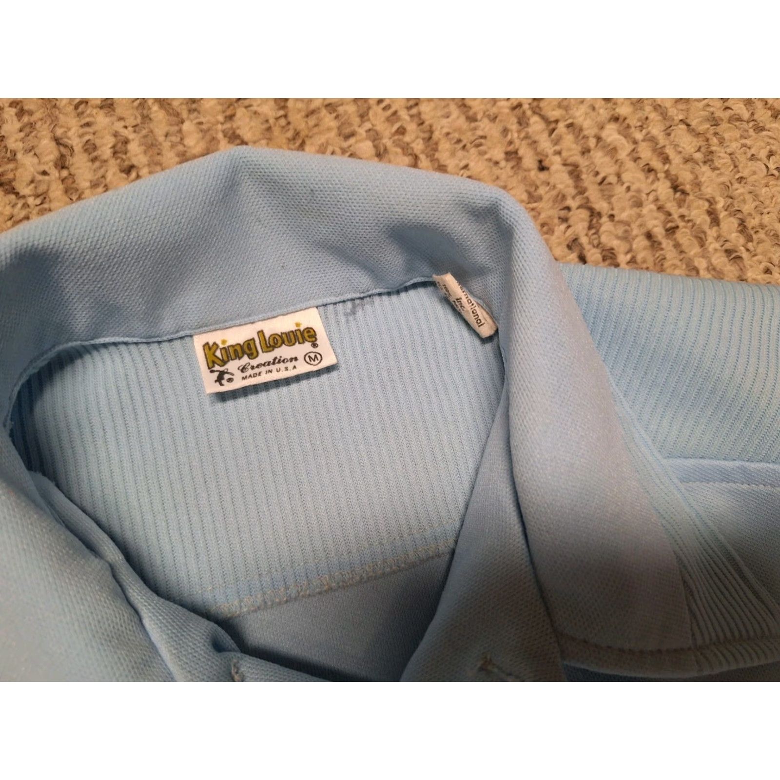 Vintage VINTAGE King Louie Bowling Shirt Button Work 70s Casual Collar General Electric Shirt M Blue Polyester Logo 80s Mens Size US M / EU 48-50 / 2 - 4 Thumbnail