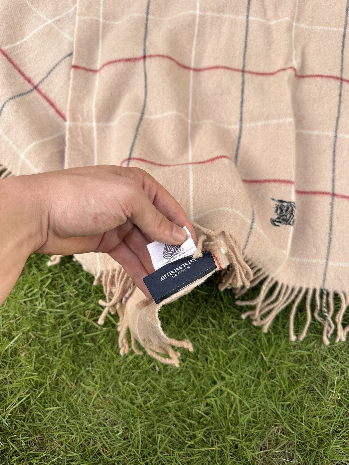 Burberry × Vintage BURBERRY VINTAGE BIG LOGO LUXURY SCARF Size ONE SIZE - 7 Thumbnail