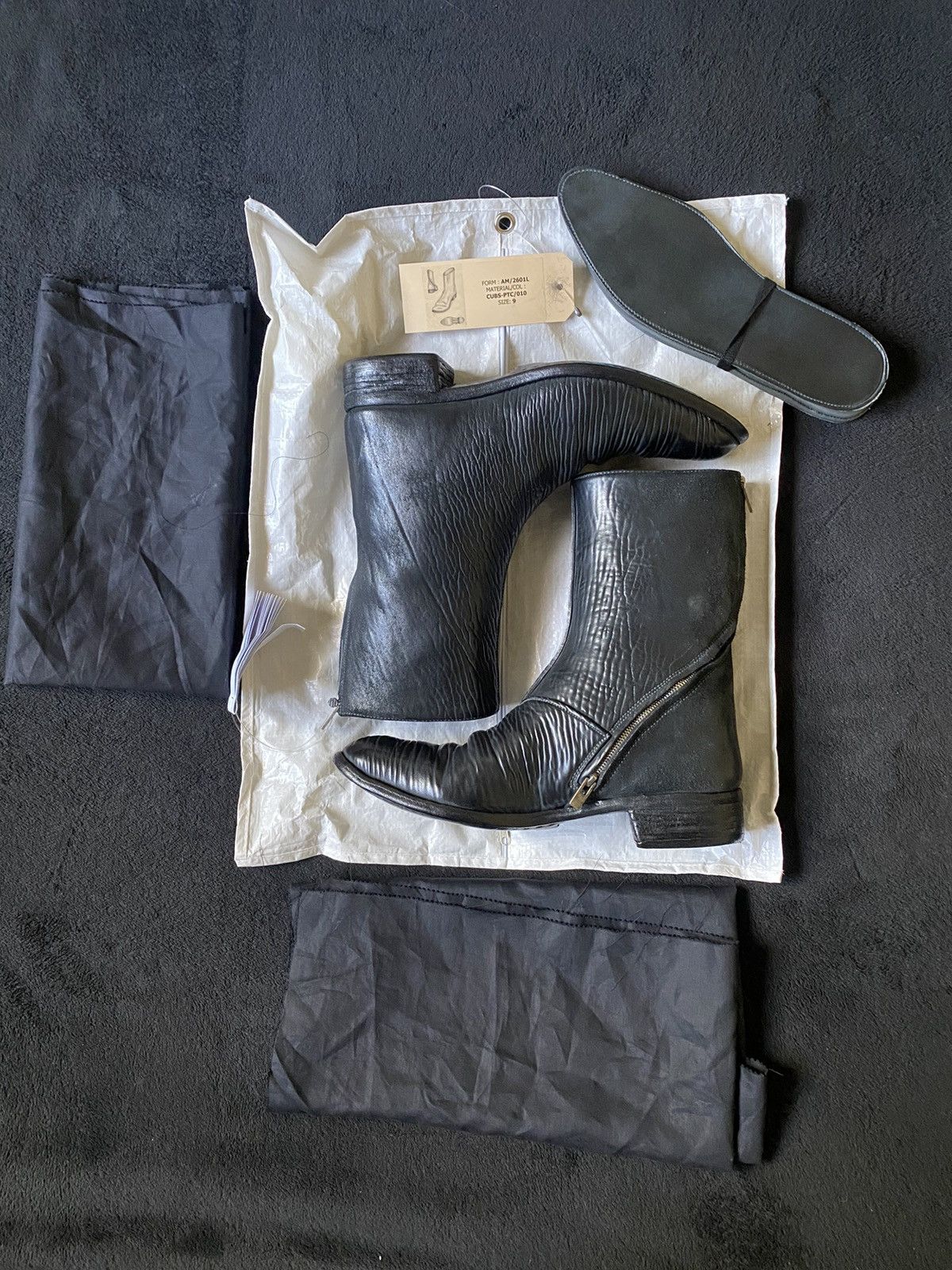 Carol Christian Poell Tornado boots black horse leather | Grailed