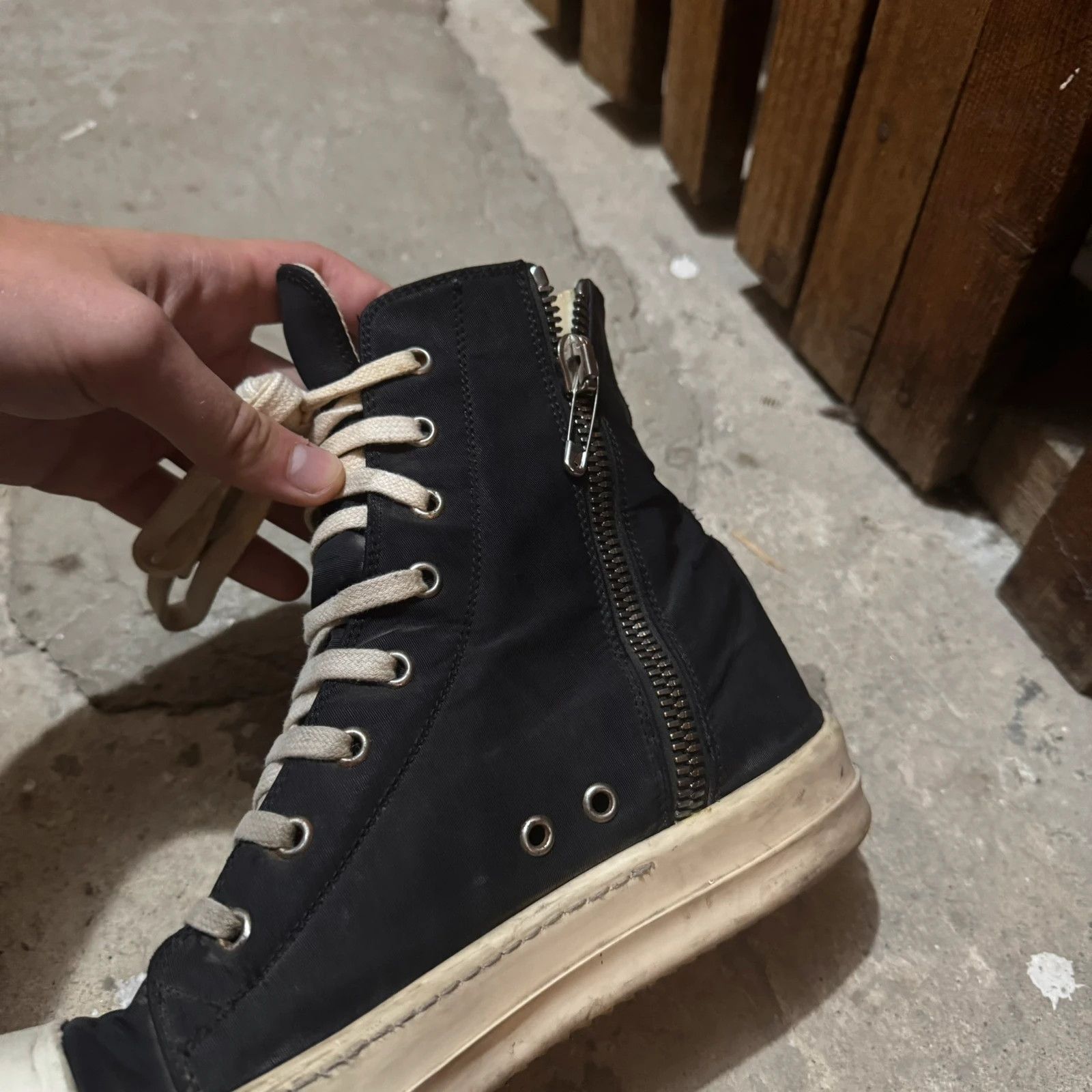 Rick Owens Rick owens drkshdw ramones logo high sneakers Size US 8 / EU 41 - 5 Thumbnail