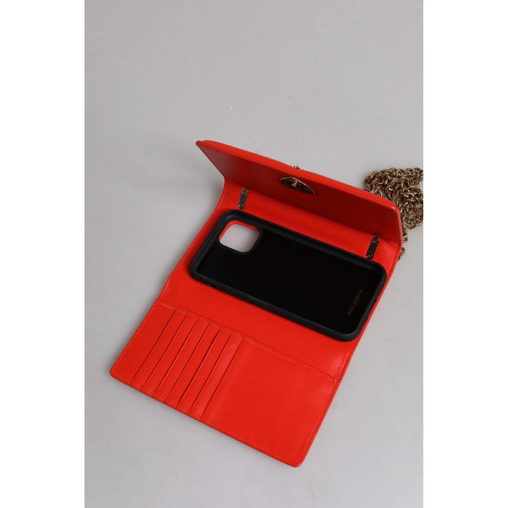 Dolce & Gabbana Dolce & Gabbana Red Quilted Devotion Crossbody Chain Phone C Size ONE SIZE - 8 Thumbnail