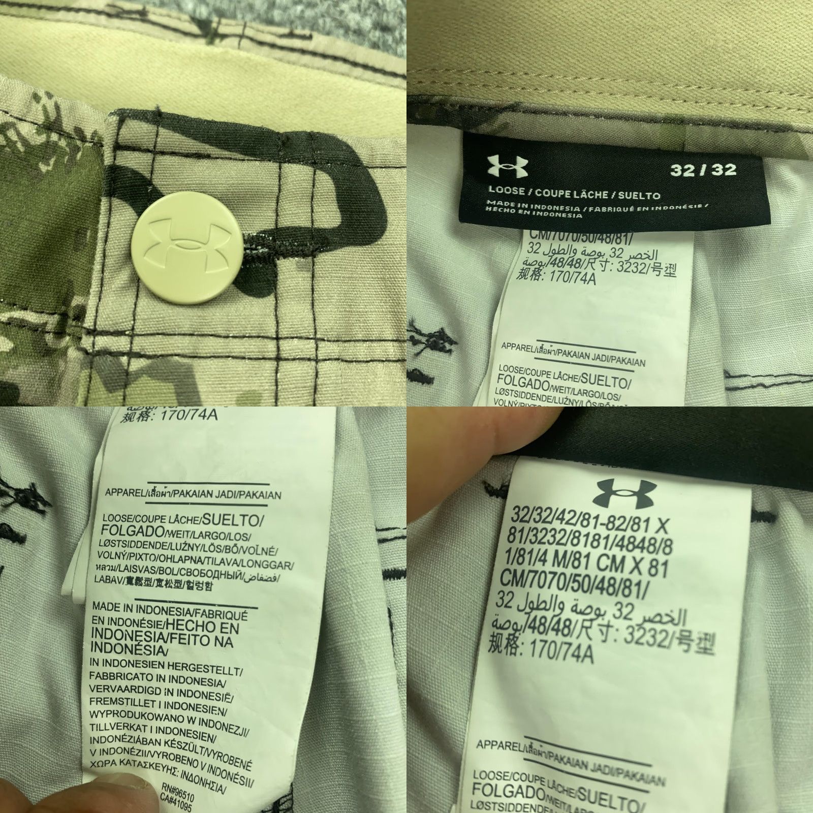 Under Armour Under Armour Cargo Pants 32x32 Green Camouflage UA Storm Hunting Outdoor Mens Size US 32 / EU 48 - 8 Thumbnail