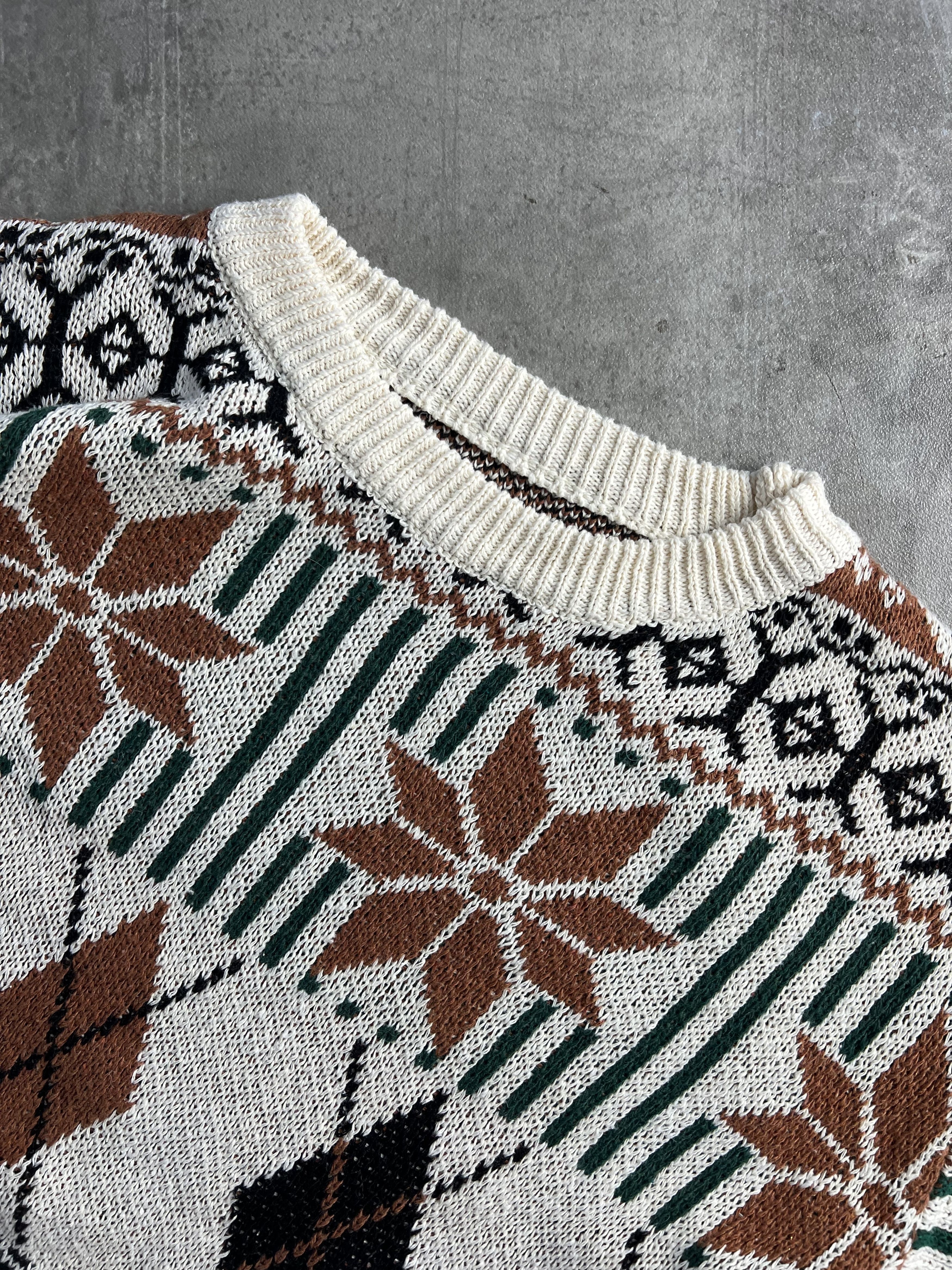 Vintage VINTAGE COSBY PATTERN KNIT LARGE Size US L / EU 52-54 / 3 - 2 Thumbnail