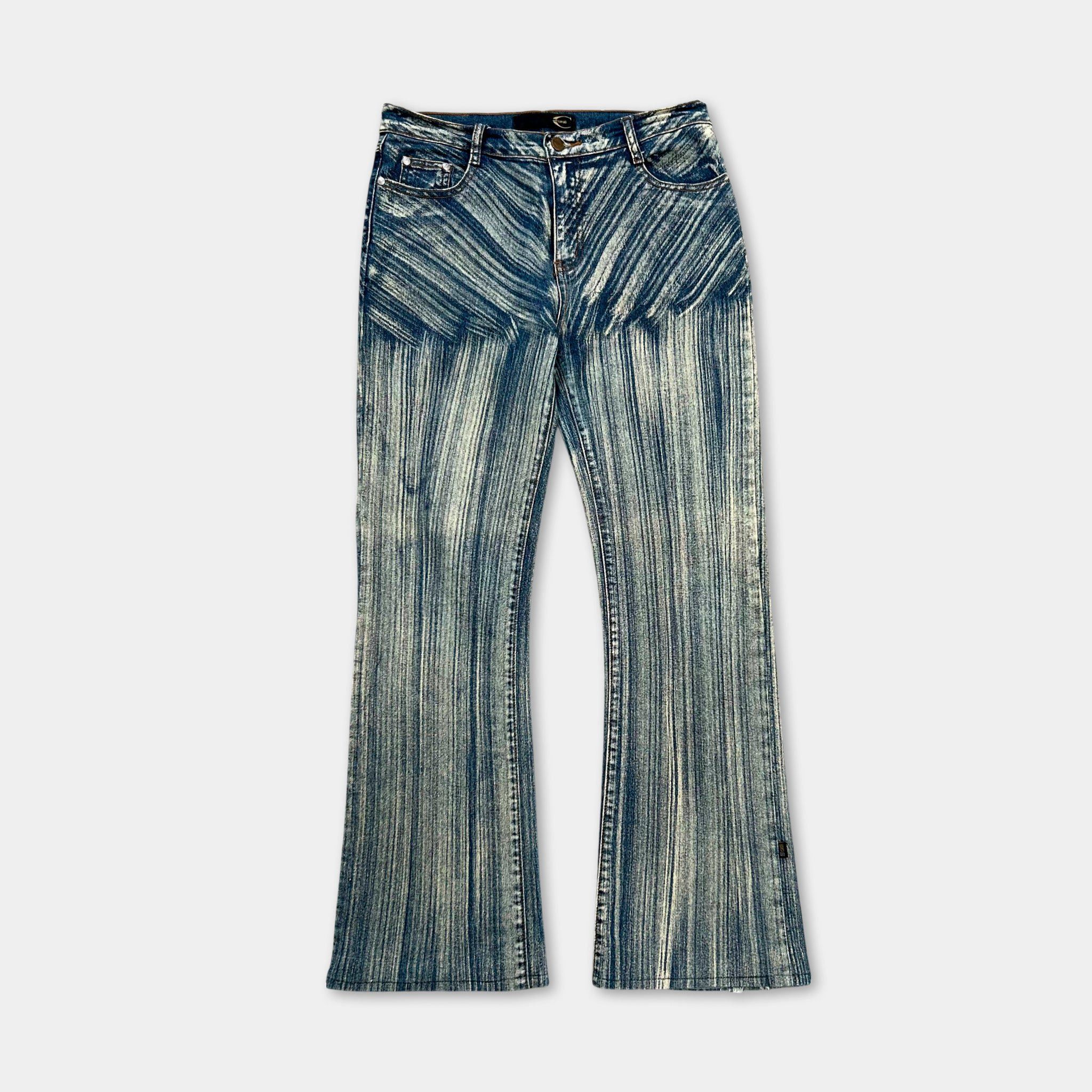 Just Cavalli Just Cavalli 2000's Paint Effect Striped Jeans Size 27" / US 4 / IT 40 - 1 Thumbnail