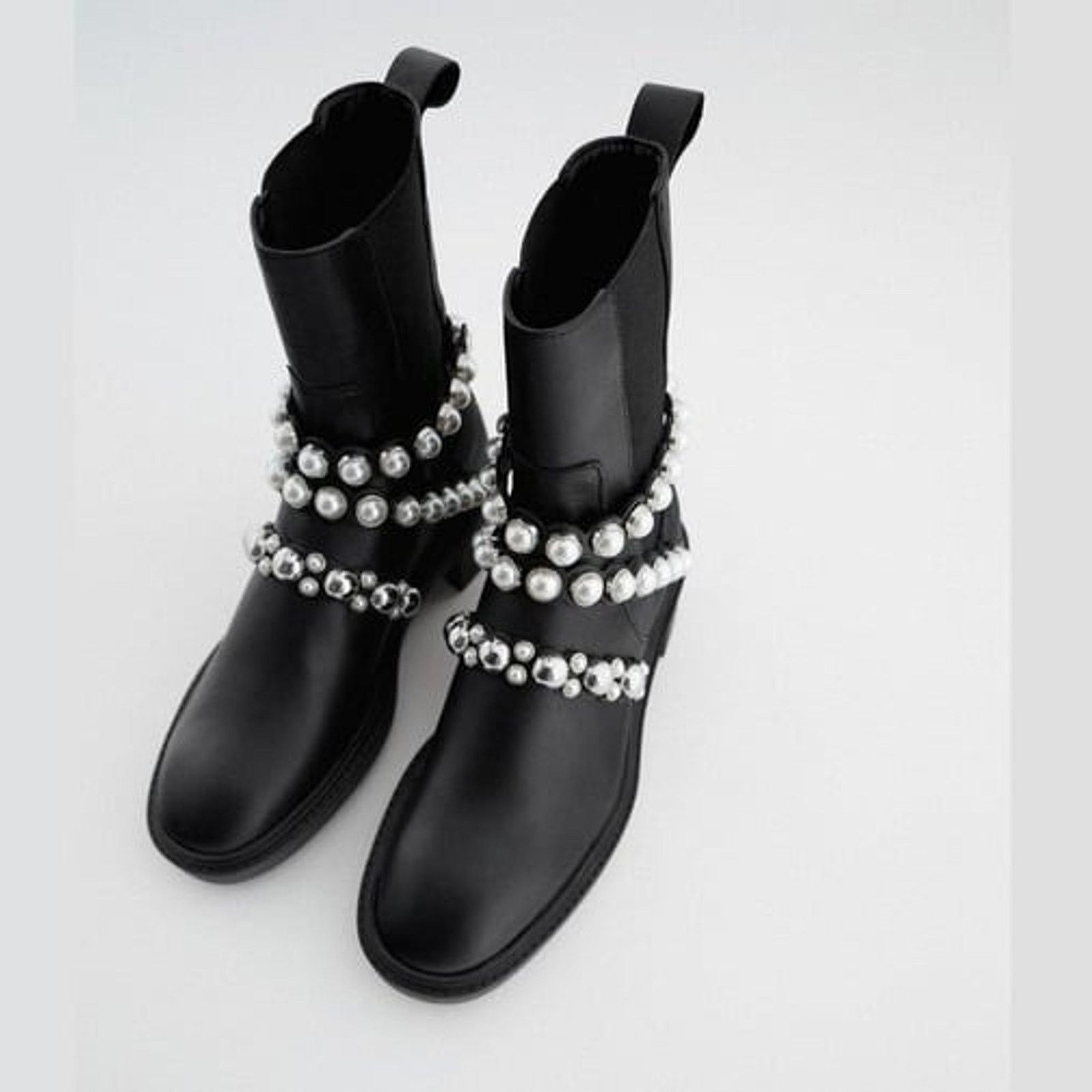 Zara ZARA Leather Ankle Boots NWT Size US 8 / IT 38 - 11 Thumbnail