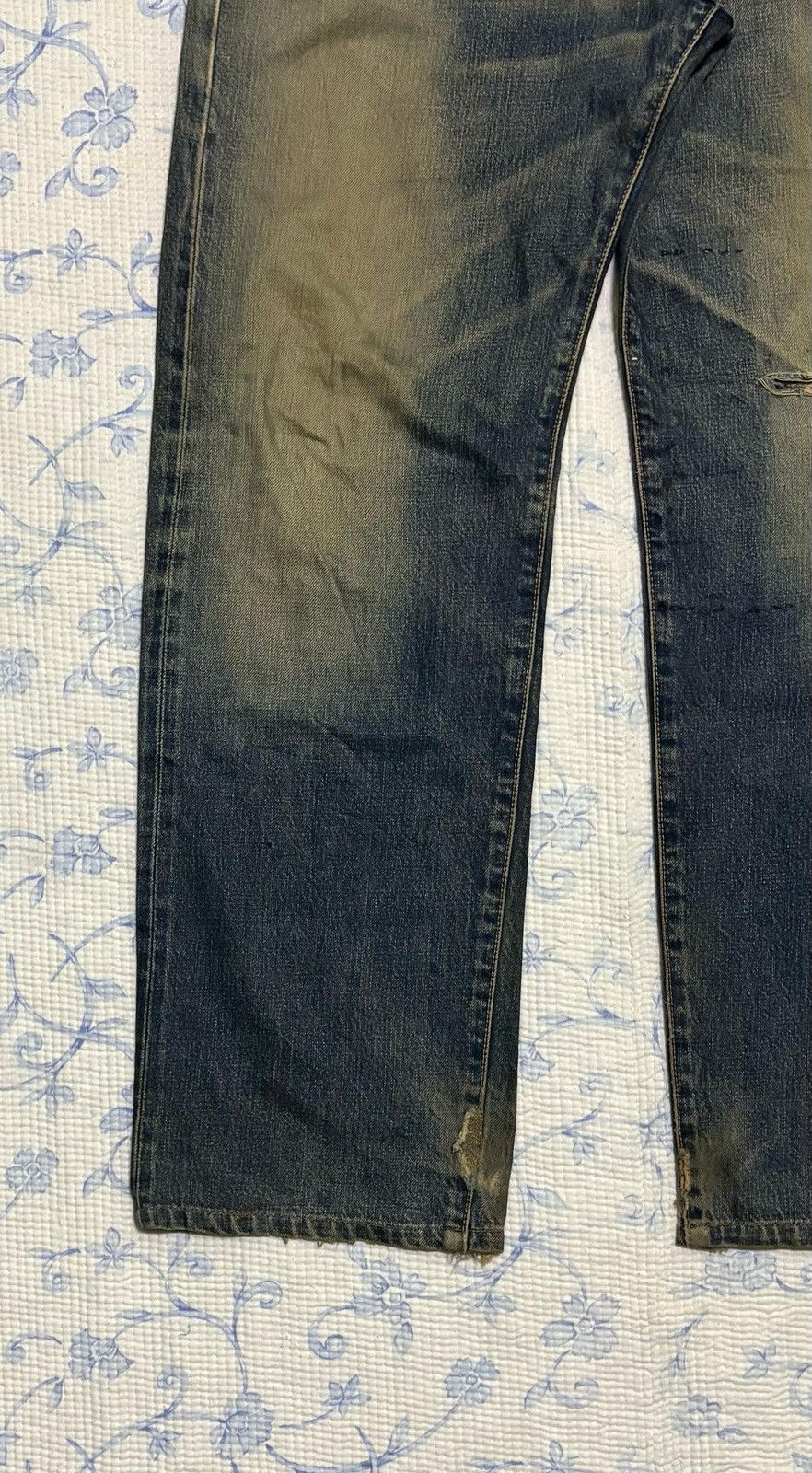 Edwin × Vintage Edwin Denim Pant Distressed Style made in Japan Size US 32 / EU 48 - 5 Thumbnail