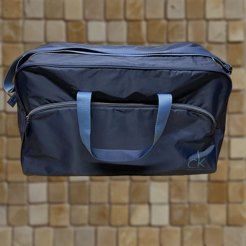 Calvin Klein Calvin Klein CK Blue large Canvas Men Duffle Travel Overnight Bag Size ONE SIZE - 1 Thumbnail