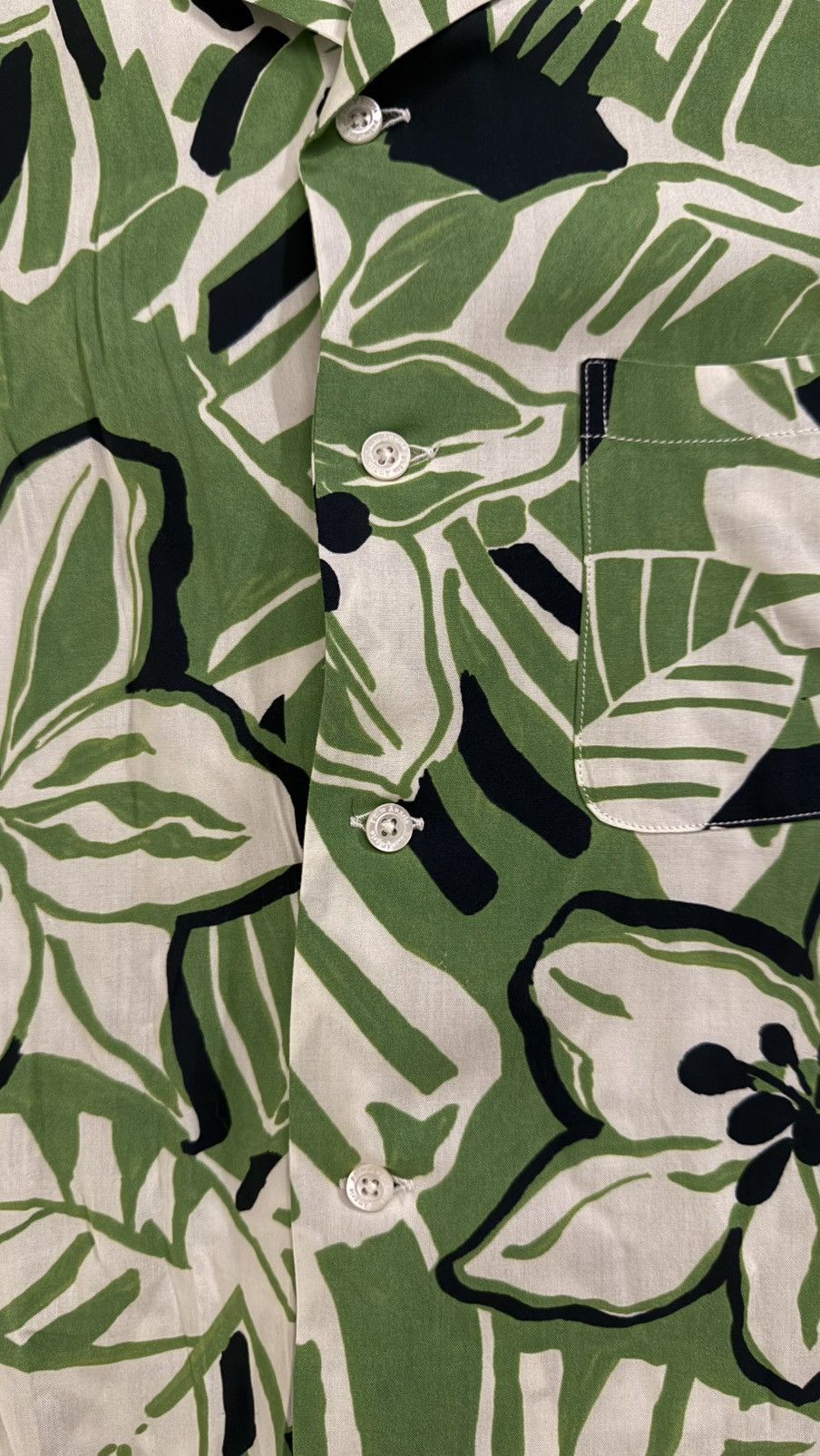 Palm Angels Palm Angels Macro Hibiscus Floral Print Short-Sleeved Shirt Size US M / EU 48-50 / 2 - 10 Thumbnail
