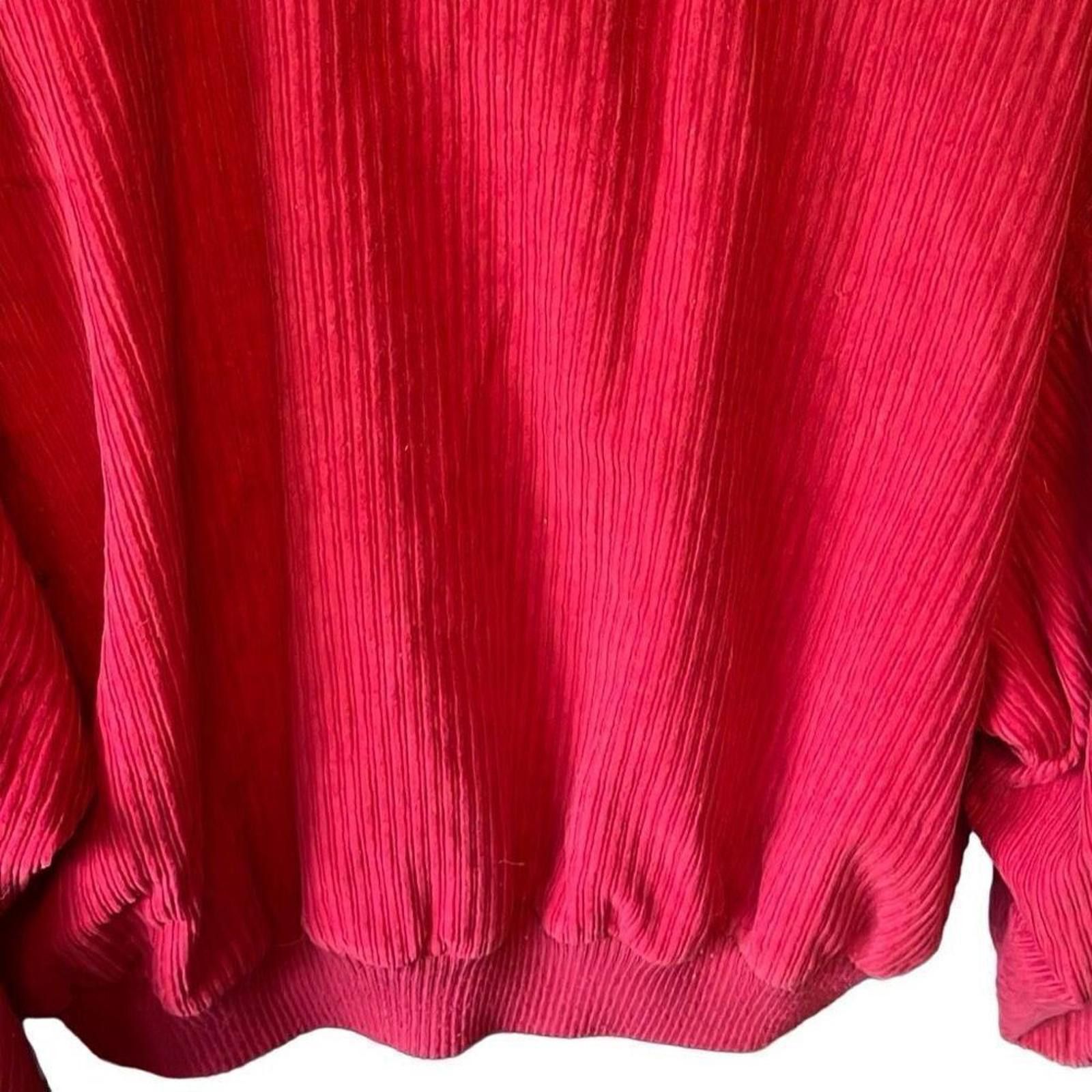 Woolrich Woolen Mills 80's Woolrich cherry red corduroy bomber jacket large Size L / US 10 / IT 46 - 8 Thumbnail