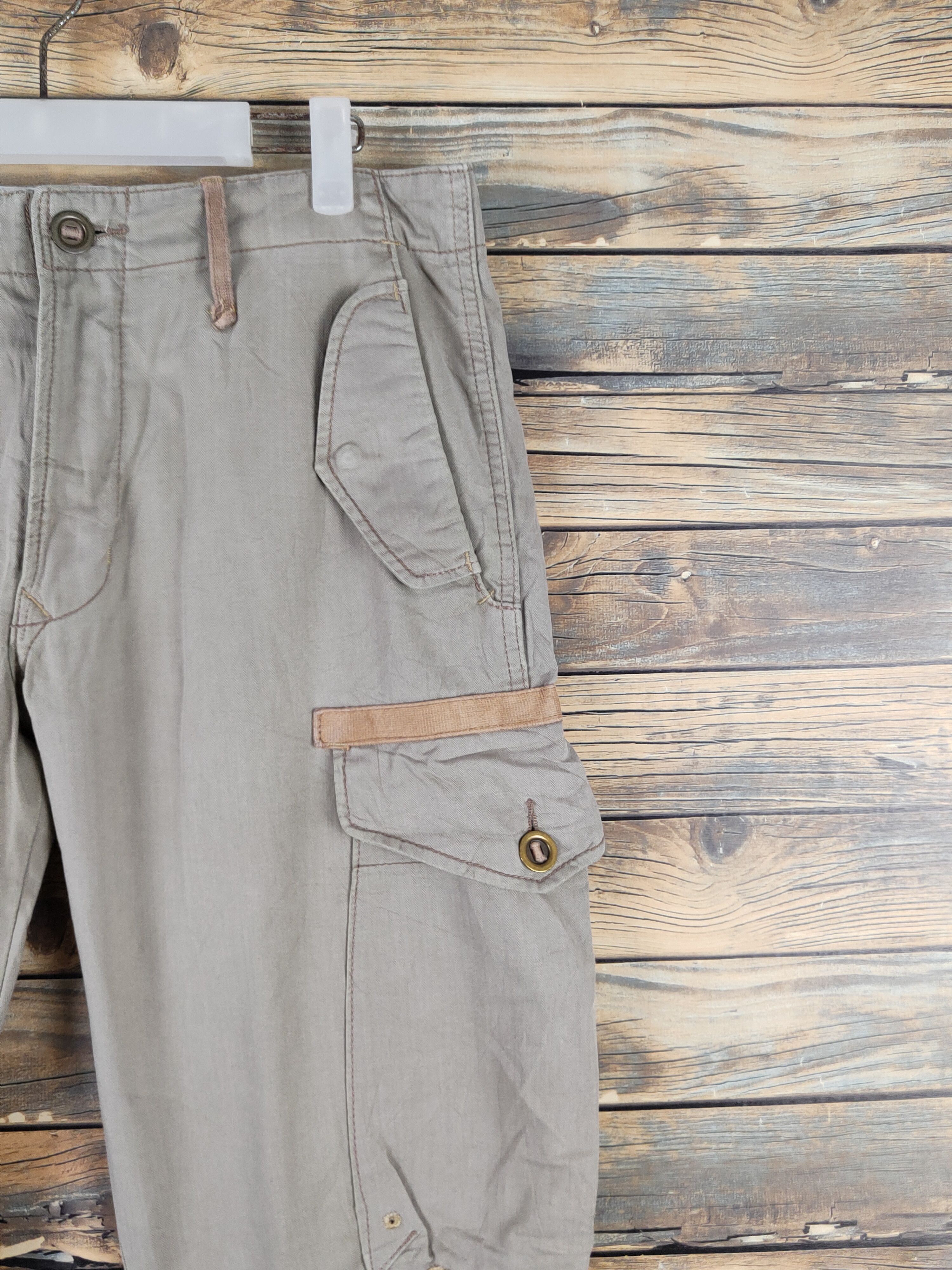 Edwin Edwin Beige Multipocket Tactical Cargo Pants #W1317 Size US 31 - 5 Thumbnail