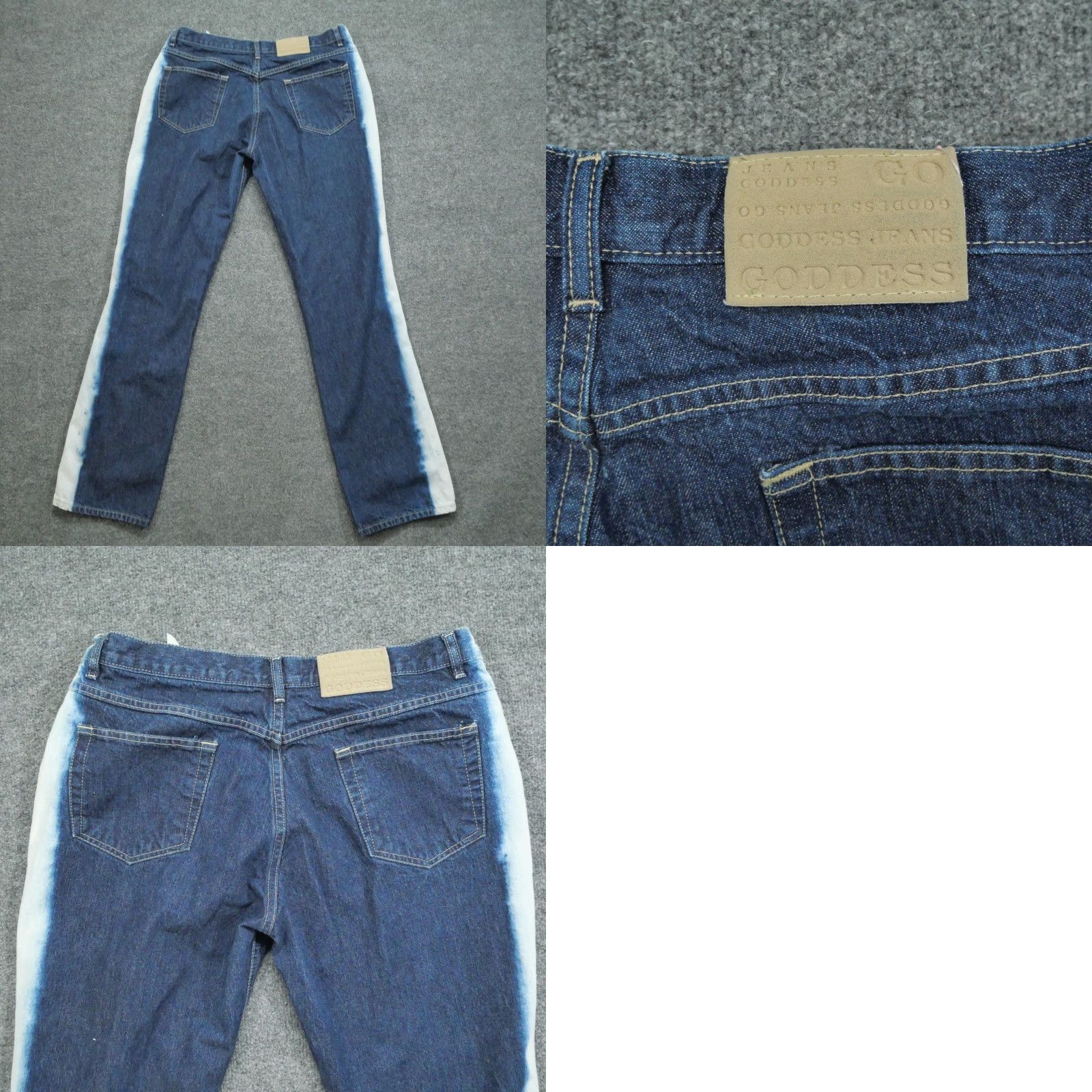 Vintage VINTAGE Goddess Jeans Womens 34x33 14 90s Y2K Blue Fade High Rise 5-Pocket Denim Straight Boys? Size 24" / US 00 / IT 34 - 8 Thumbnail
