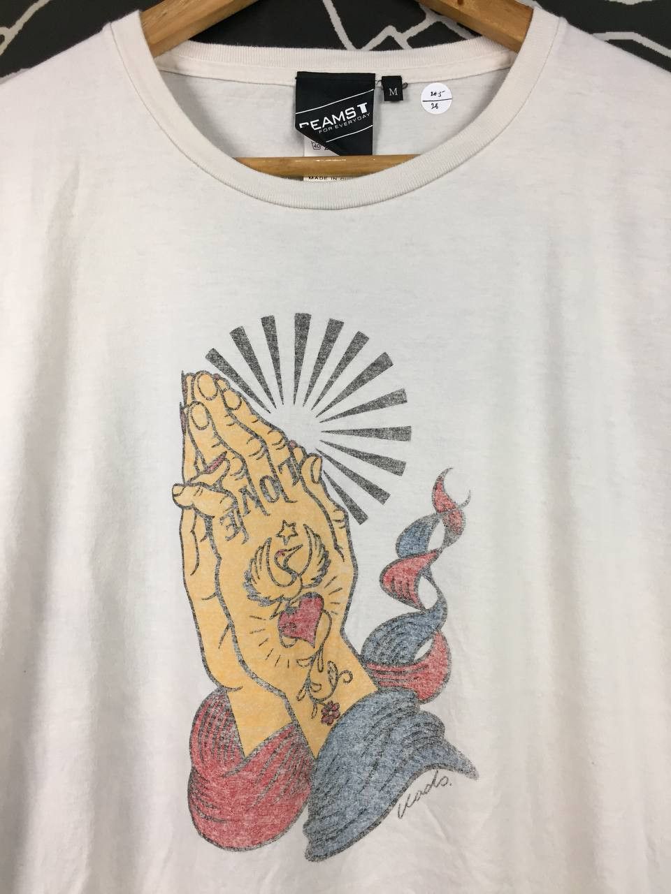 Beams Japan Beams T Japan Streetwear Praying Hands Tattoo Art Tee Size US M / EU 48-50 / 2 - 3 Thumbnail