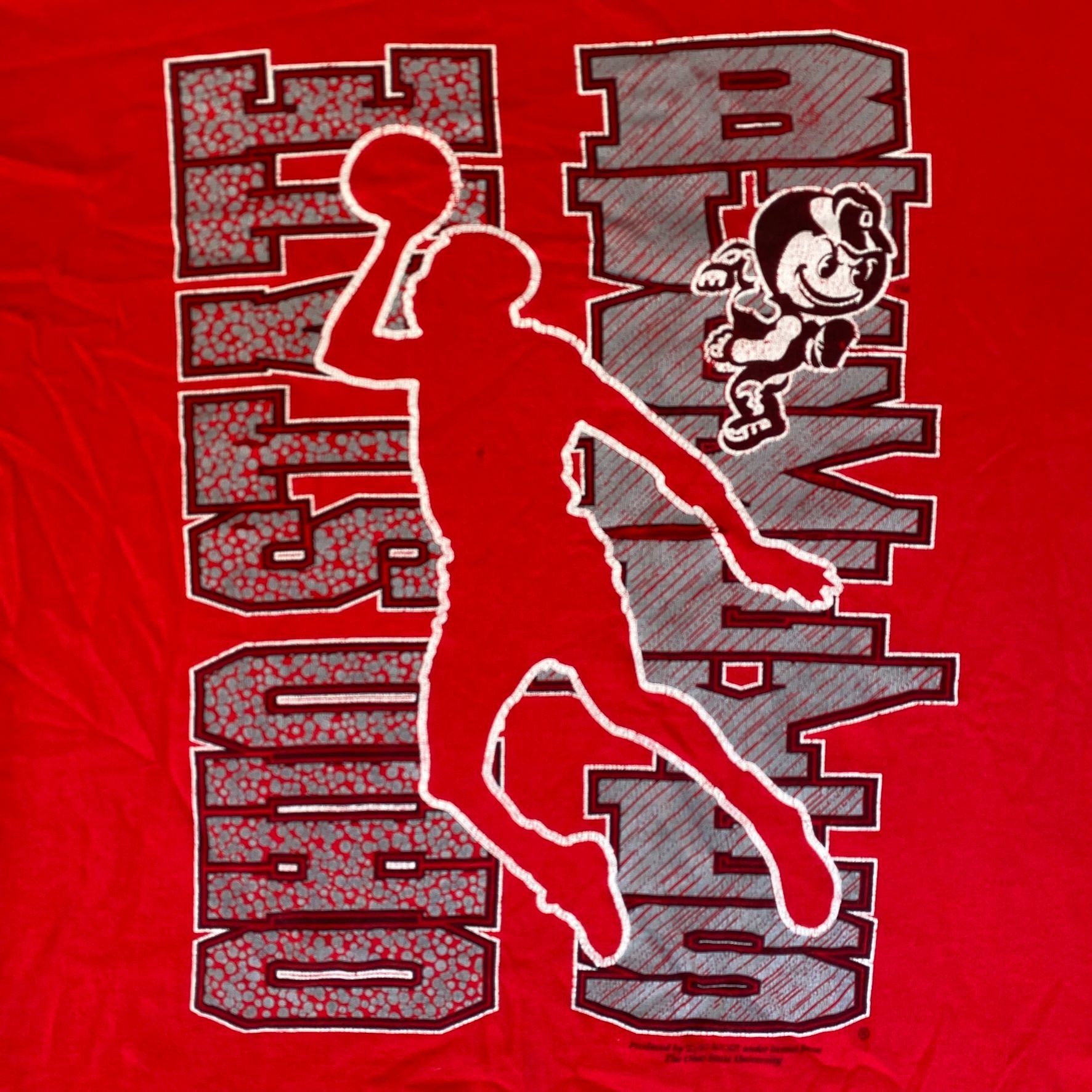 NCAA Vintage 90s Ohio State Buckeyes Shirt College Basketball Tee Size US XL / EU 56 / 4 - 3 Thumbnail