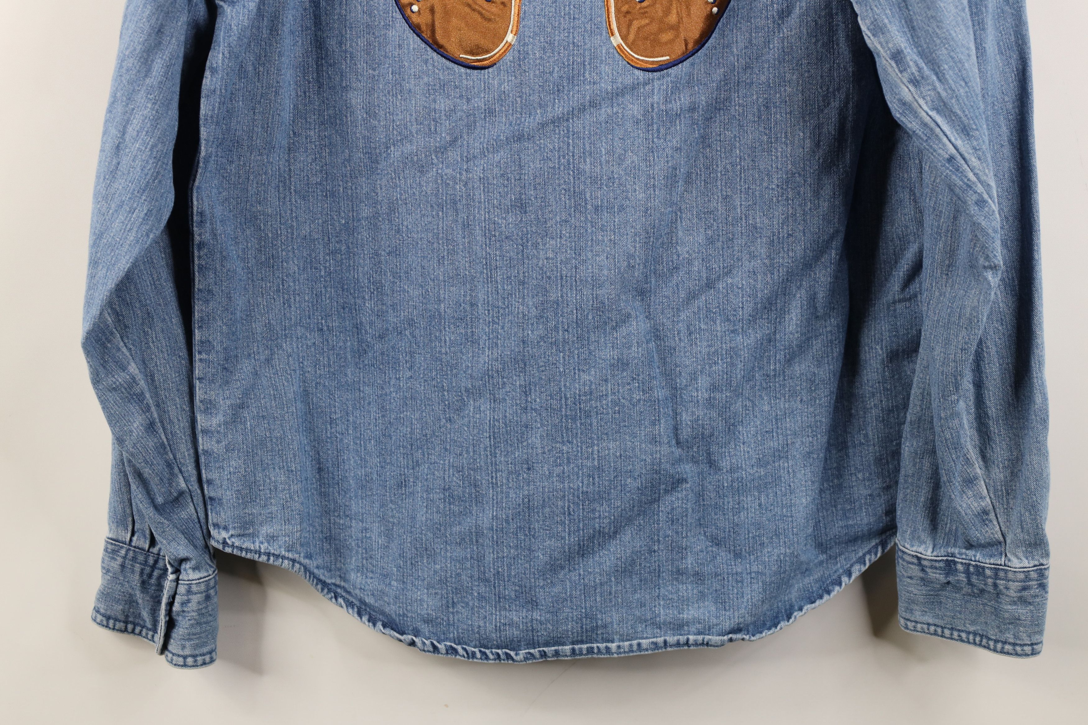 Hard Rock Cafe Vintage 90s Hard Rock Cafe Nashville Denim Button Down Shirt Size L / US 10 / IT 46 - 13 Thumbnail