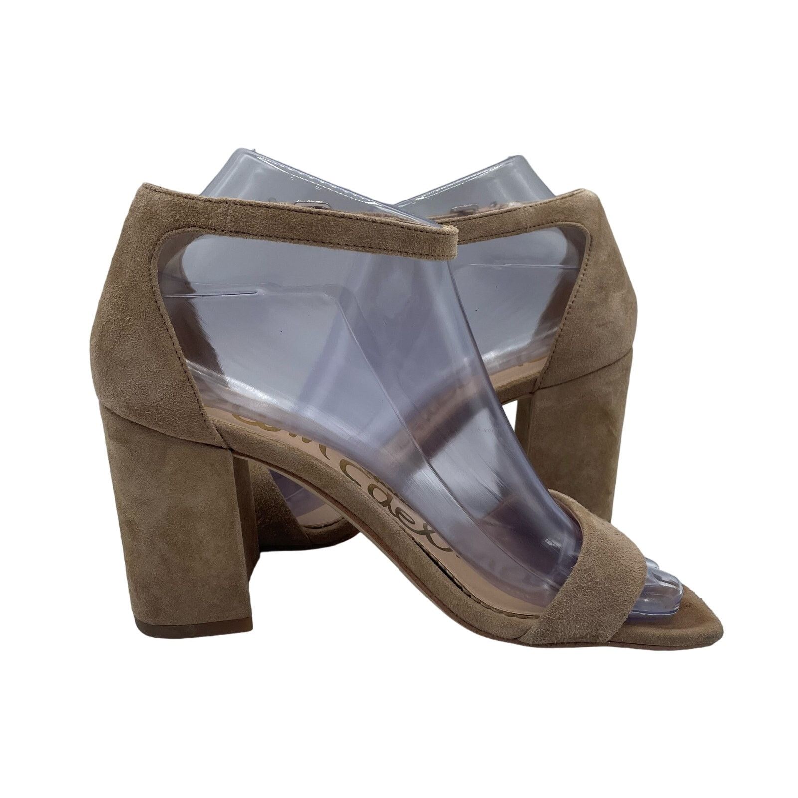 Sam Edelman Sam Edelman Daniella Heels Pumps Suede Oatmeal Beige Ankle 6 Size US 6 / IT 36 - 4 Thumbnail