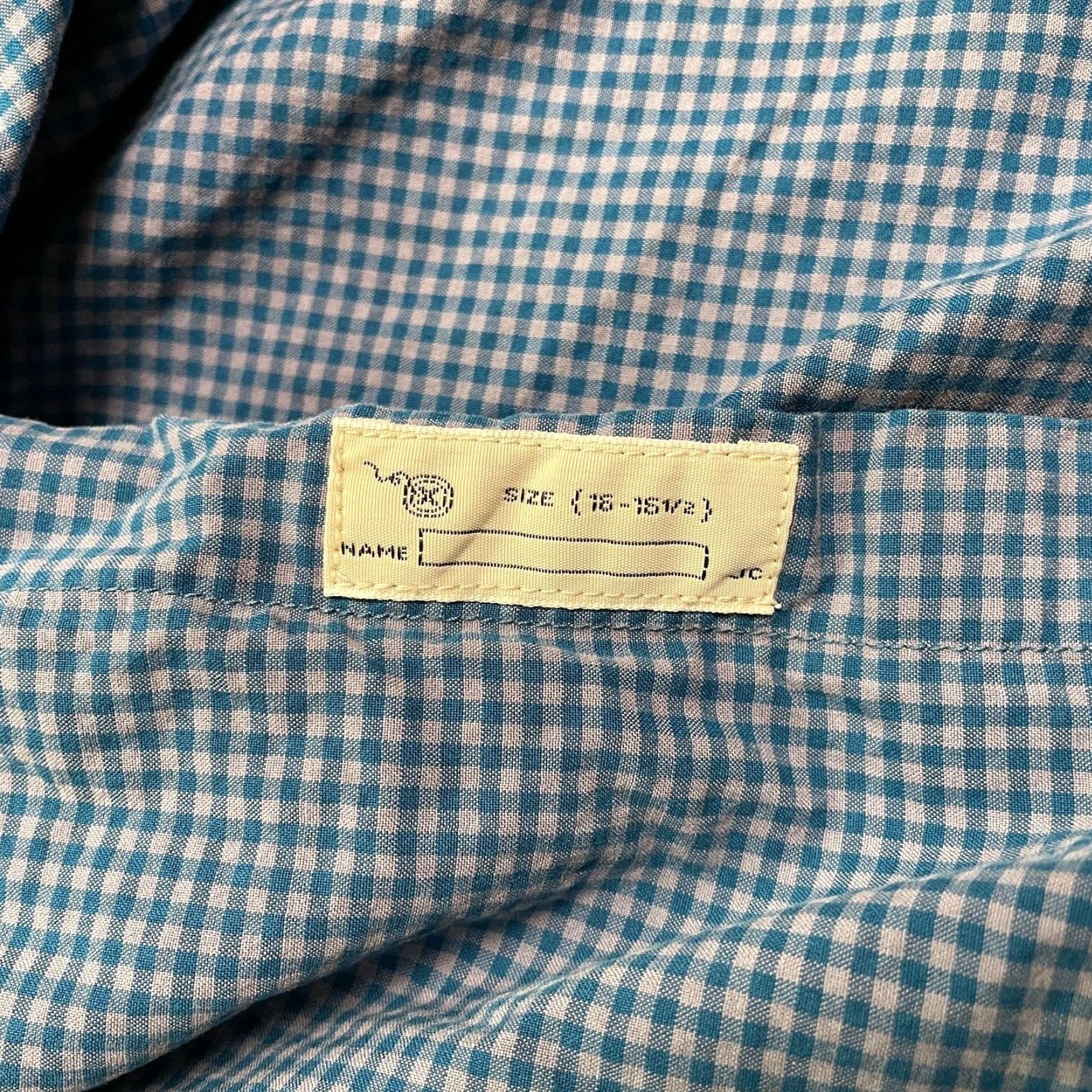 J.Crew J.Crew Dress Shirt Mens Large 16-16 1/2 Blue Check Long Sleeve Cotton Work Shirt Size 42R - 5 Thumbnail