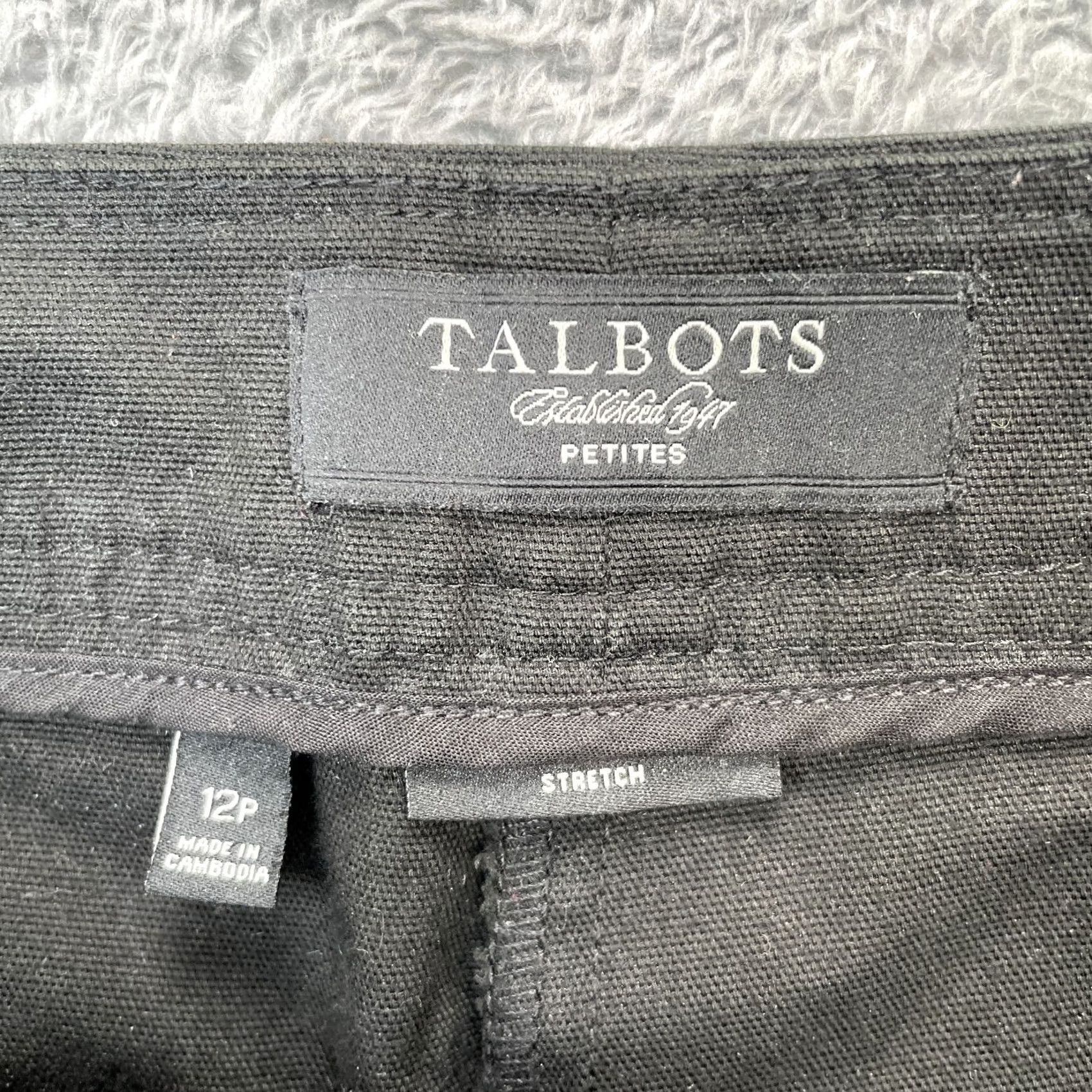 Talbots Talbots Pants Womens 12P Black Capri Cotton Stretch Cropped Straight Leg Capris Size 24" / US 00 / IT 34 - 3 Thumbnail
