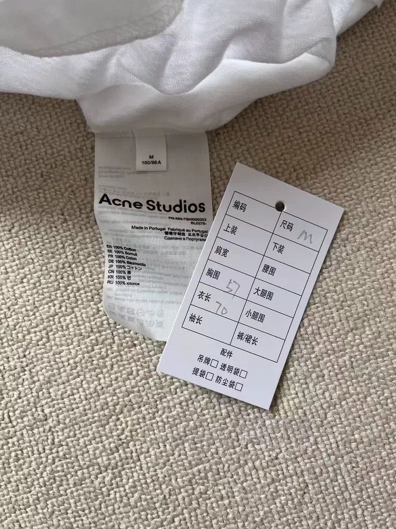 Acne Studios Acne Studios Micro Logo Printed Cotton Casual Short Sleeve Size US M / EU 48-50 / 2 - 5 Thumbnail