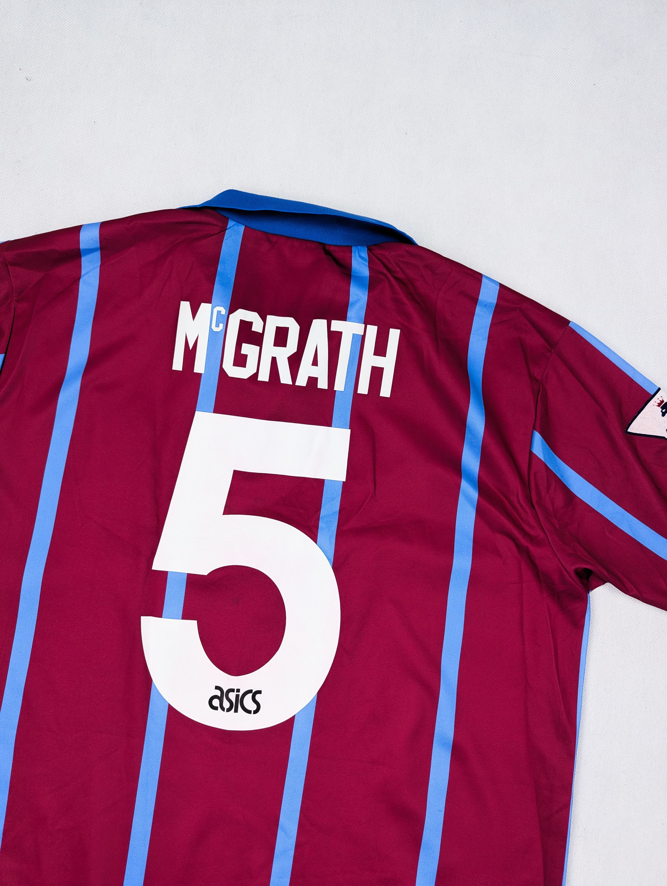 Asics Aston Villa McGrath soccer football tshirt shirt jersey Size US L / EU 52-54 / 3 - 6 Thumbnail