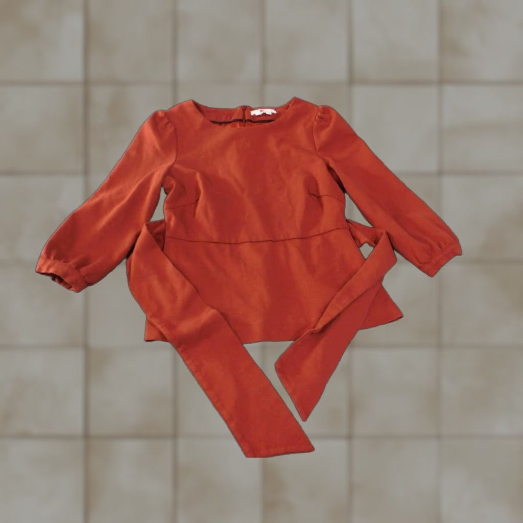 Boden Boden Blouse Women 8P Orange Round Neck Knit Cotton Pullover Petite Regular Size M / US 6-8 / IT 42-44 - 1 Thumbnail