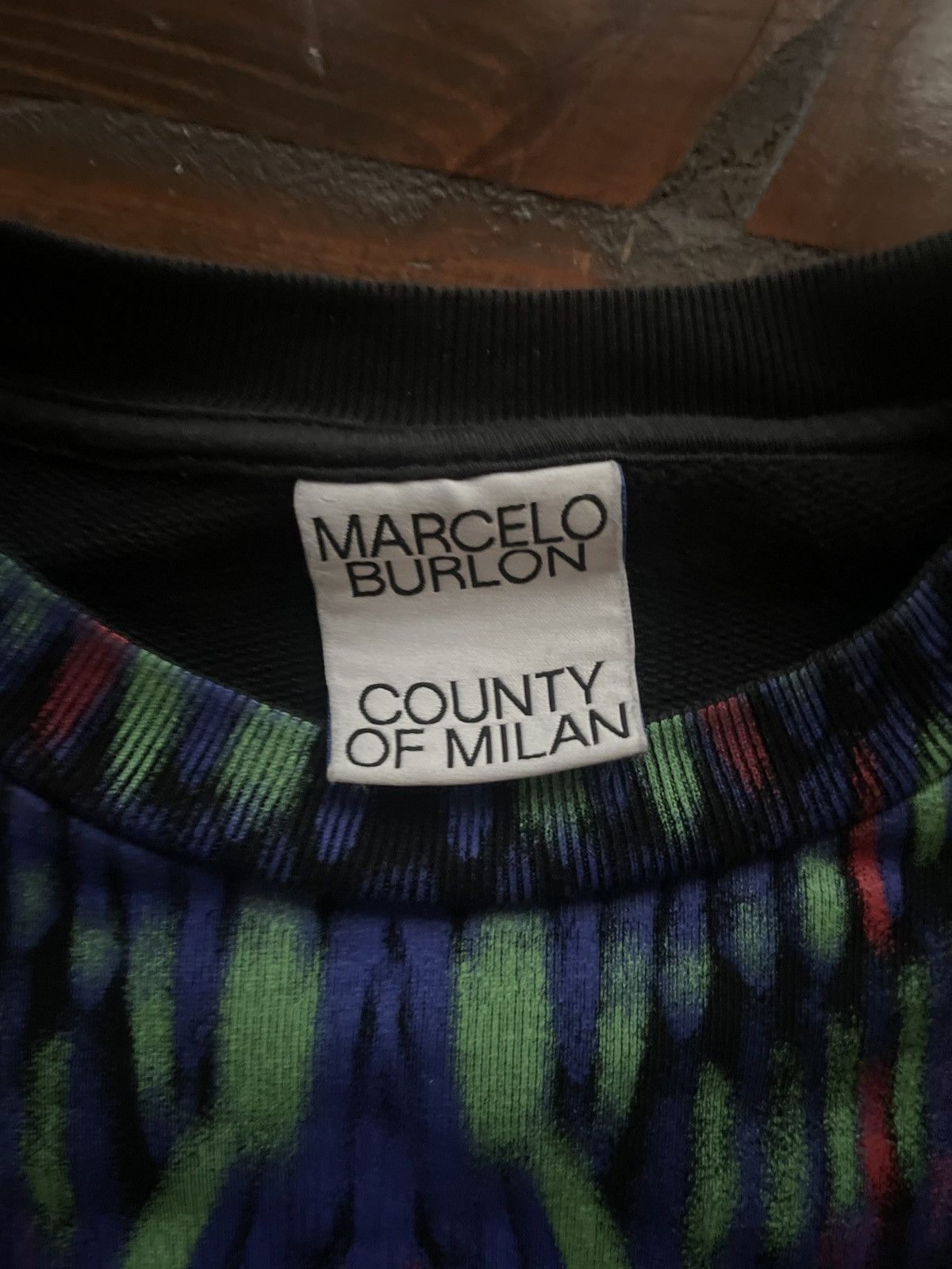 Marcelo Burlon Marcelo Burlon County of Milan Black Crewneck Sweatshirt Size US L / EU 52-54 / 3 - 5 Thumbnail