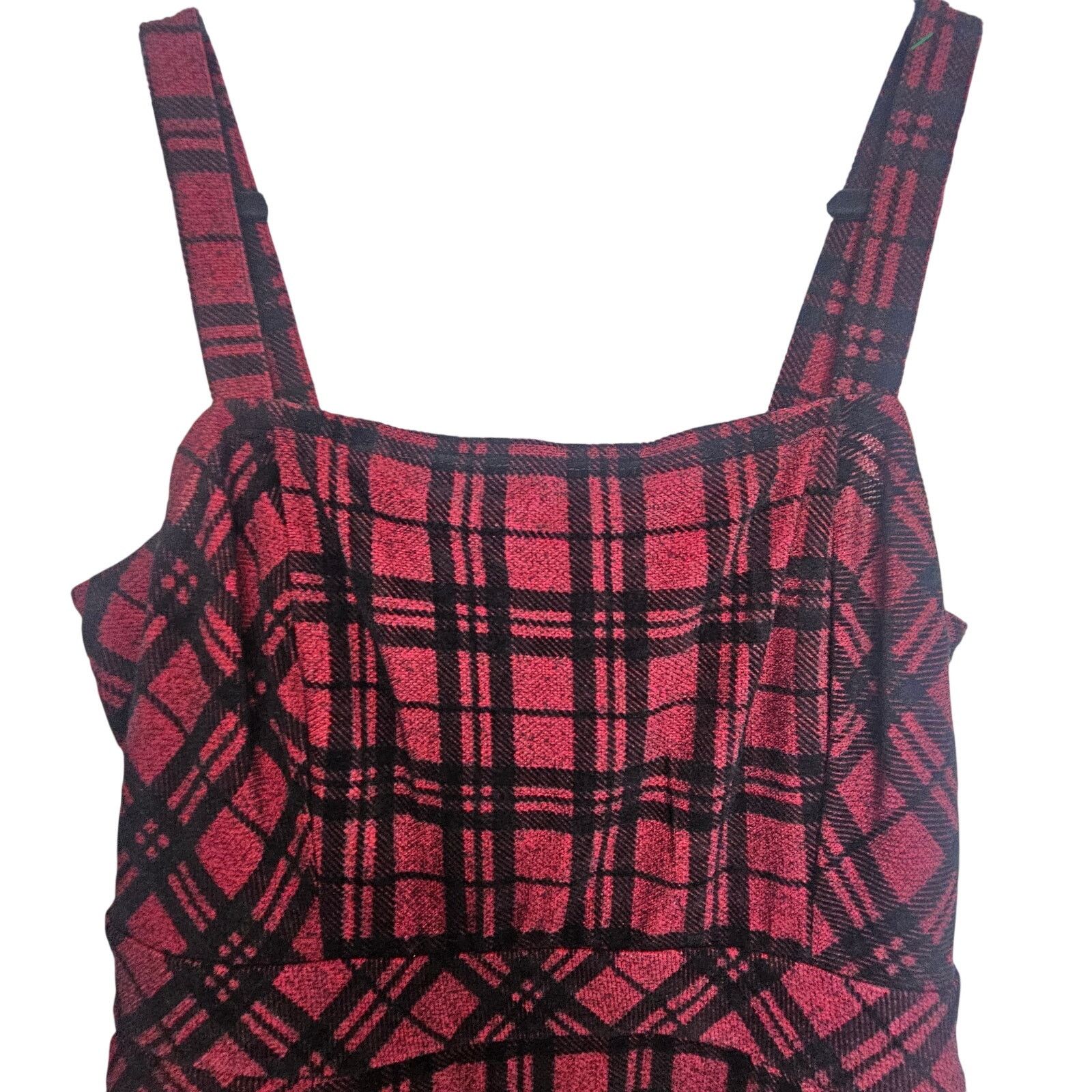 Corridor Torrid Womens Plaid Knit Mini Dress Size 1X Dark Academia Size XL / US 12-14 / IT 48-50 - 3 Thumbnail