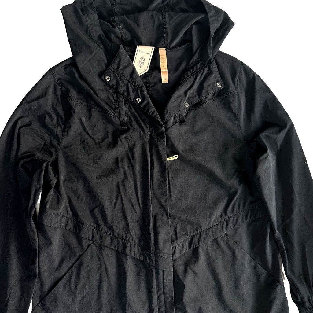 Other Indyeva Podroz 1/2 Zip Black Jacket Hooded Pocket DWR Large Size L / US 10 / IT 46 - 6 Thumbnail