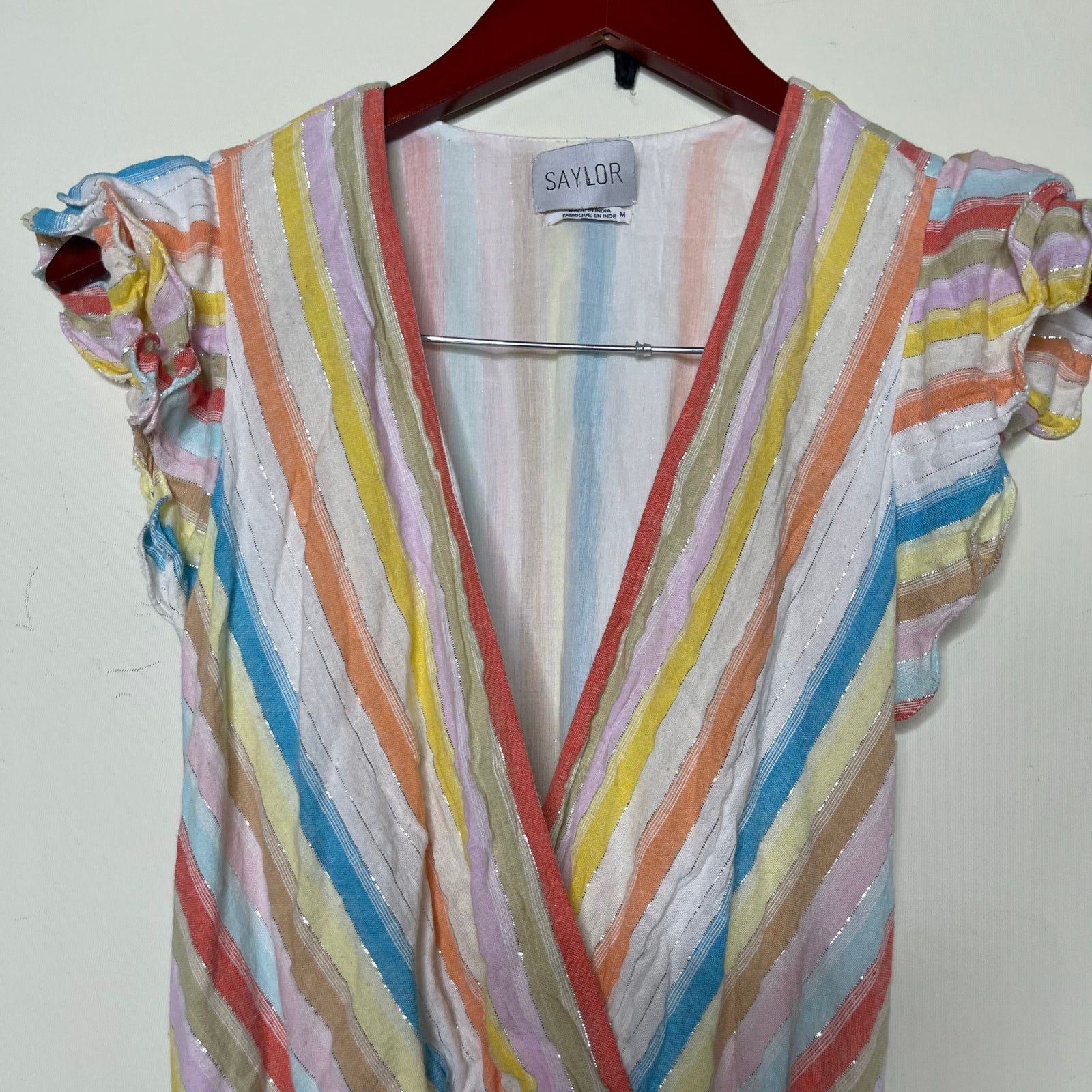 Saylor Saylor Austen in Pastel Watercolor Striped Maxi Dress sz M Size M / US 6-8 / IT 42-44 - 10 Thumbnail