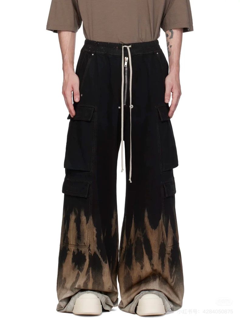 Rick Owens Rick Owens size xs 24FW Flame Wash Black Denim Cargo Bela Size US 28 / EU 44 - 8 Thumbnail