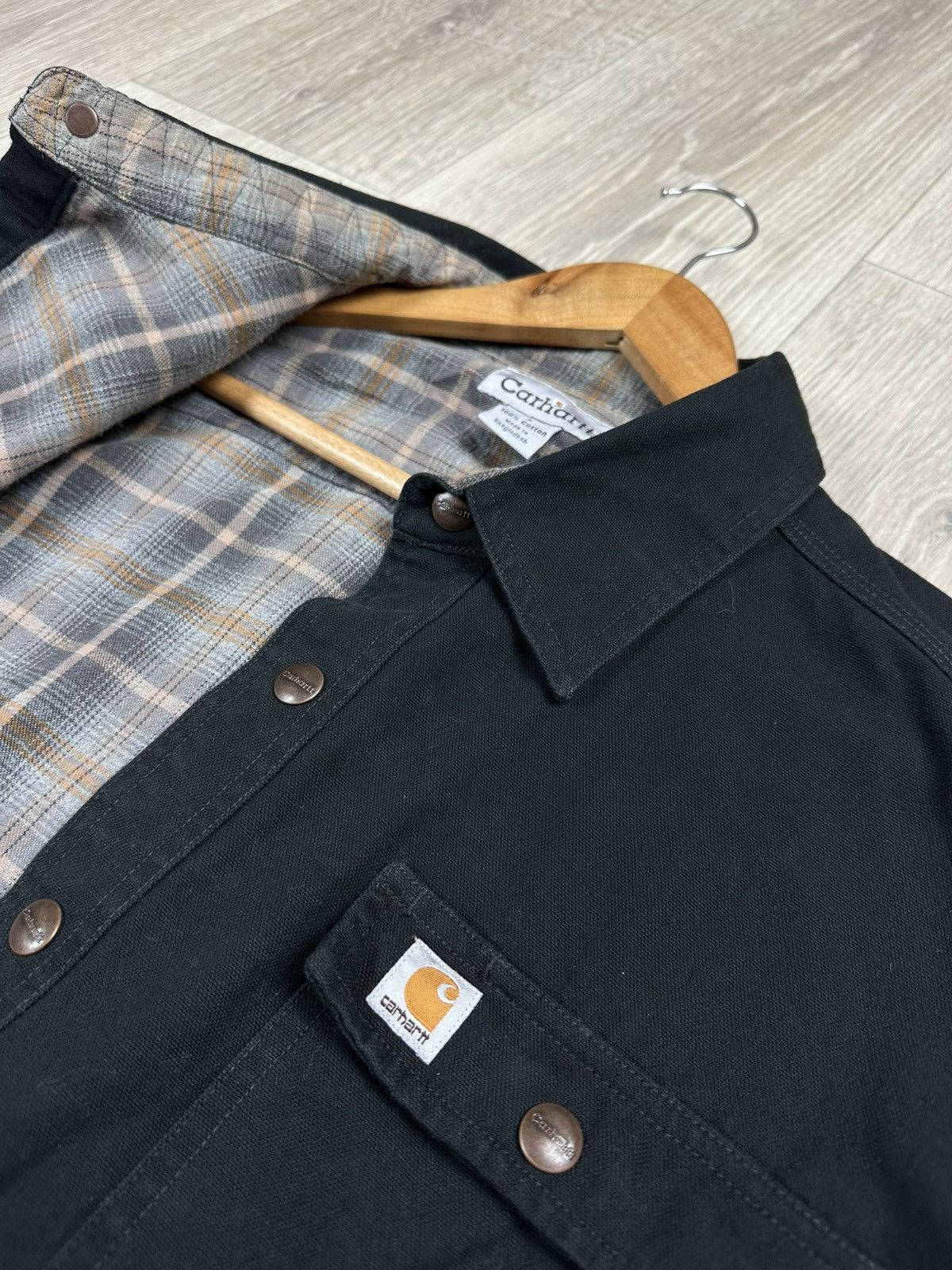 Carhartt Vintage Carhartt WIP French Work Shirt Jacket Size L Size US L / EU 52-54 / 3 - 9 Thumbnail