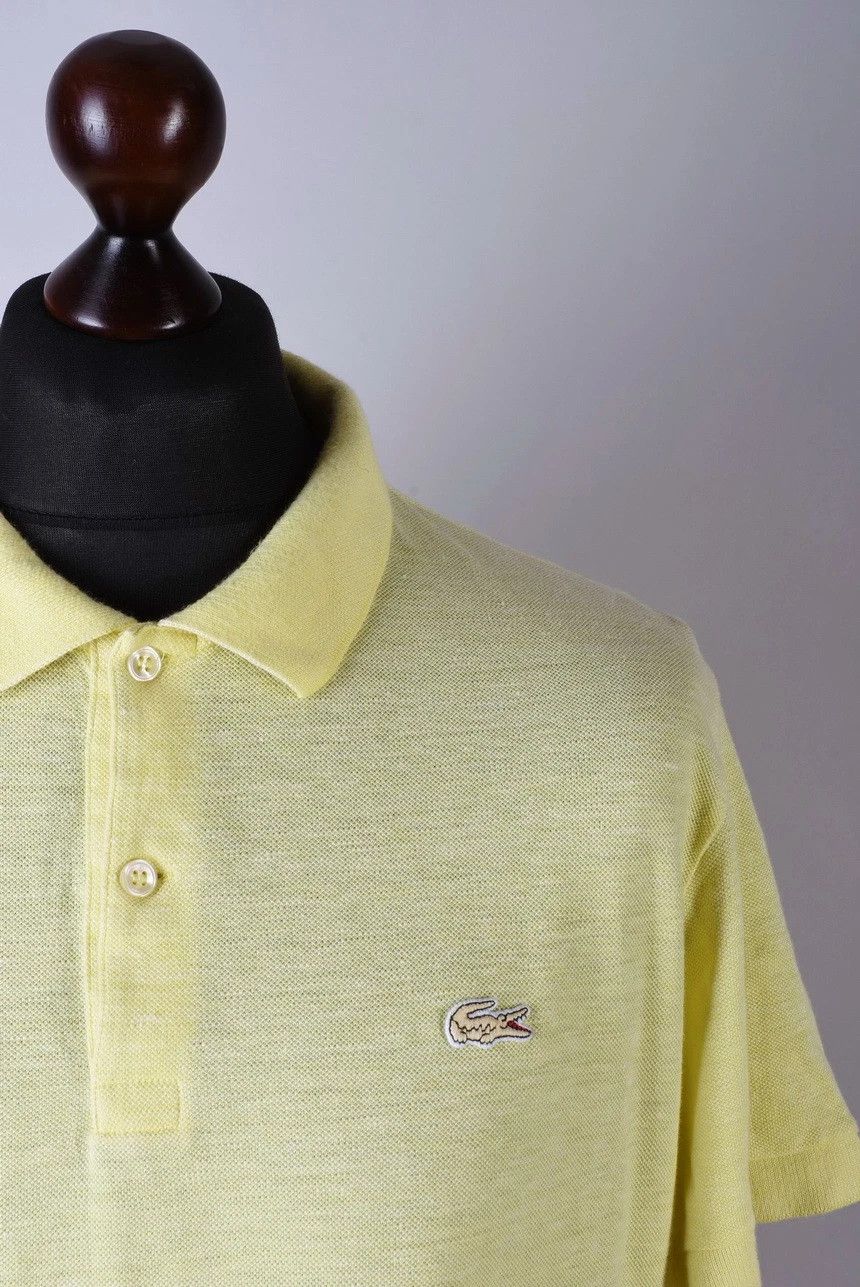 Lacoste Lacoste Regular Fit Linen Blend Polo Shirt Yellow Size US L / EU 52-54 / 3 - 2 Thumbnail