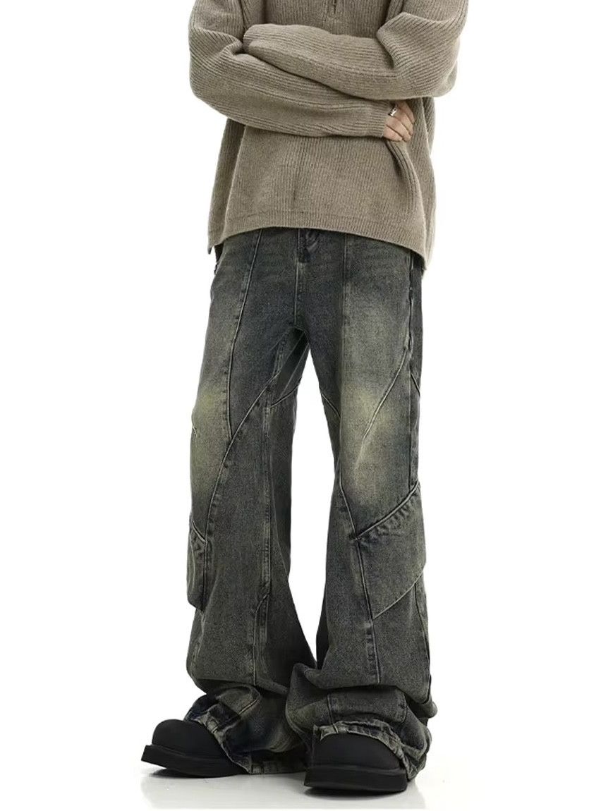 Japanese Brand × Jean Vintage blue Street Baggy Flared Denim Size US 31 - 1 Thumbnail