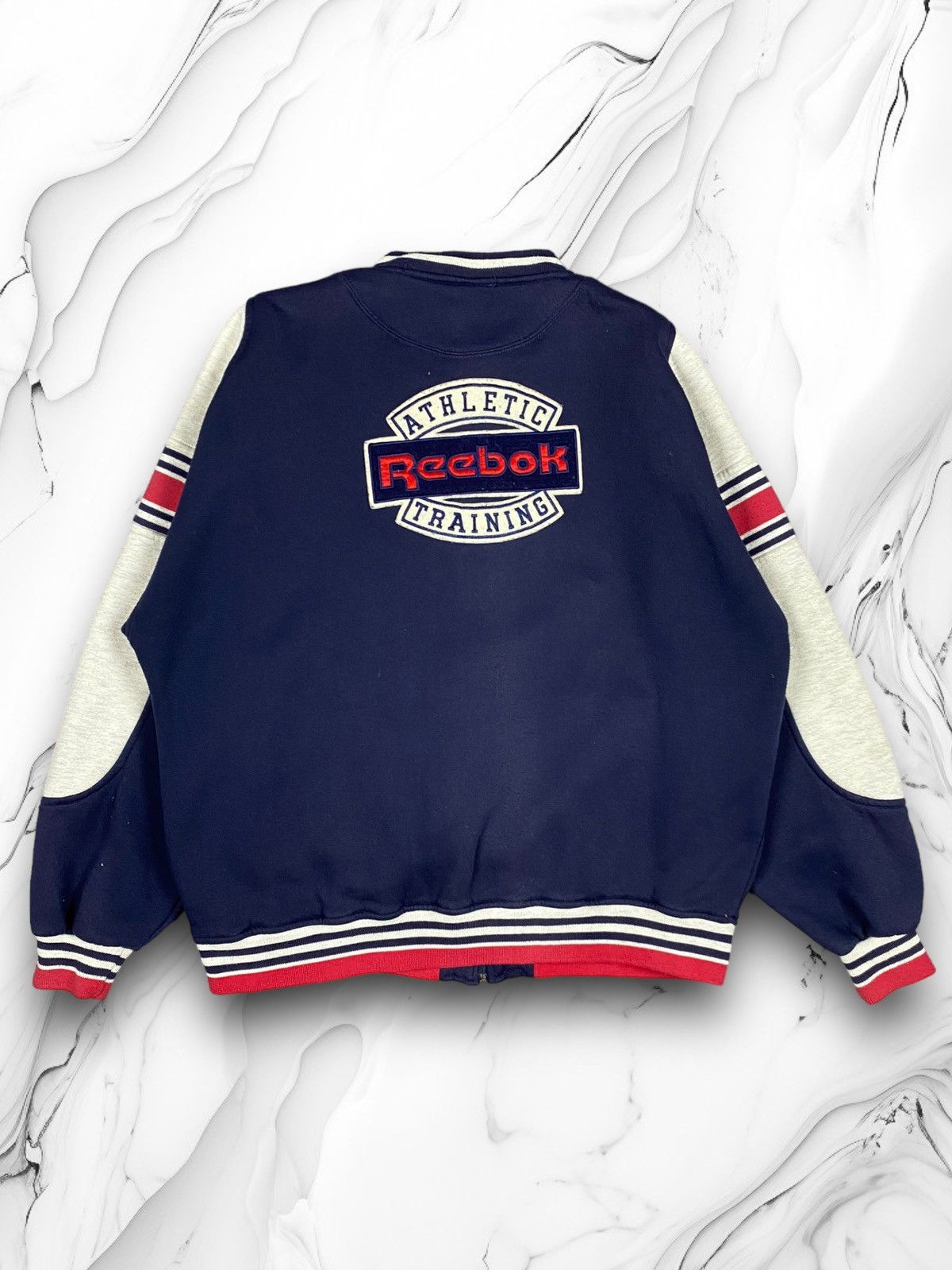 Reebok Vintage Reebok Athletic Training Bog Logo Bomber Jacket Size US L / EU 52-54 / 3 - 1 Thumbnail