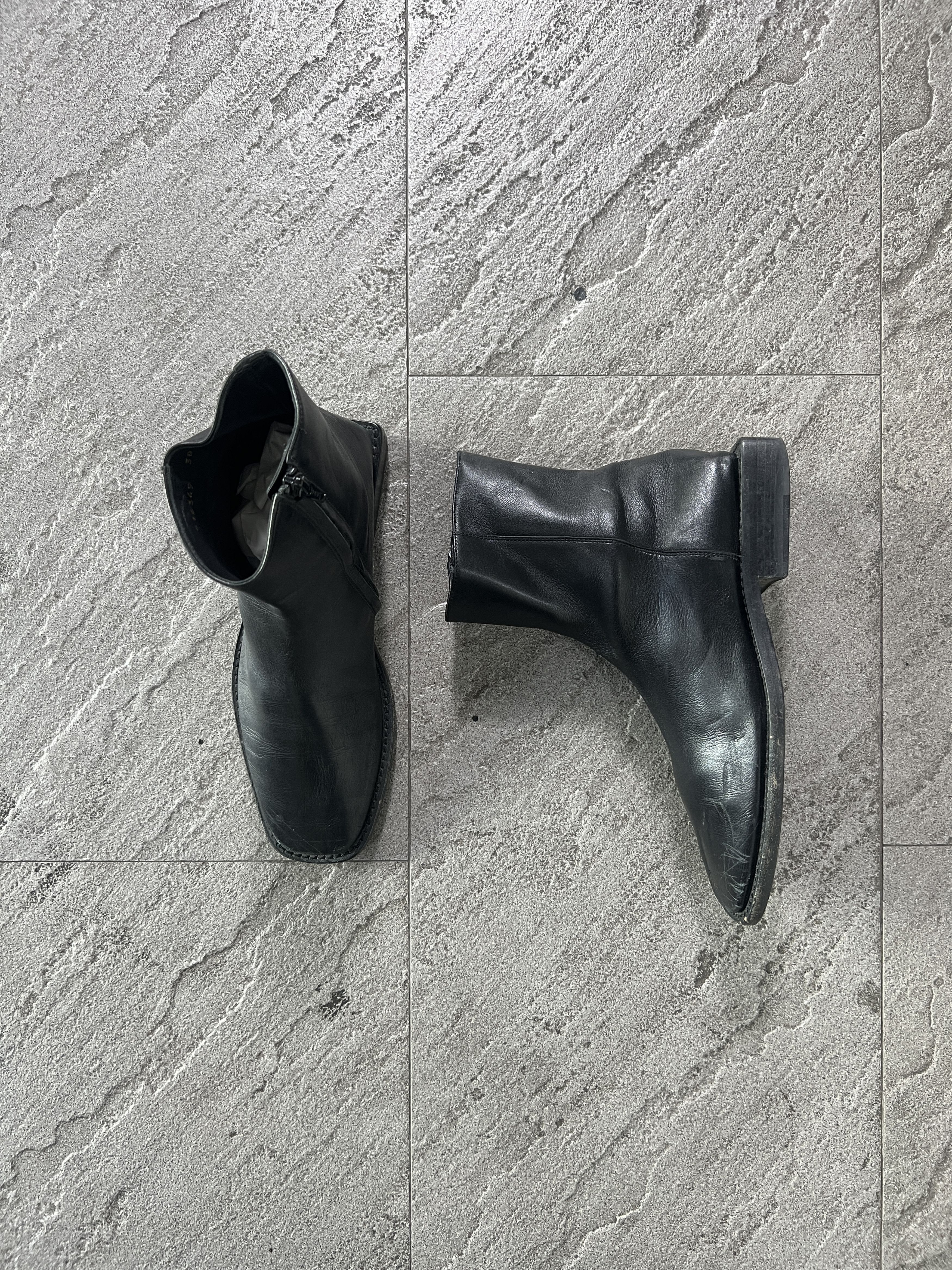 Balenciaga Balenciaga Square Toe Zip Leather Boots EU38 Italy Size US 8 / IT 38 - 2 Thumbnail