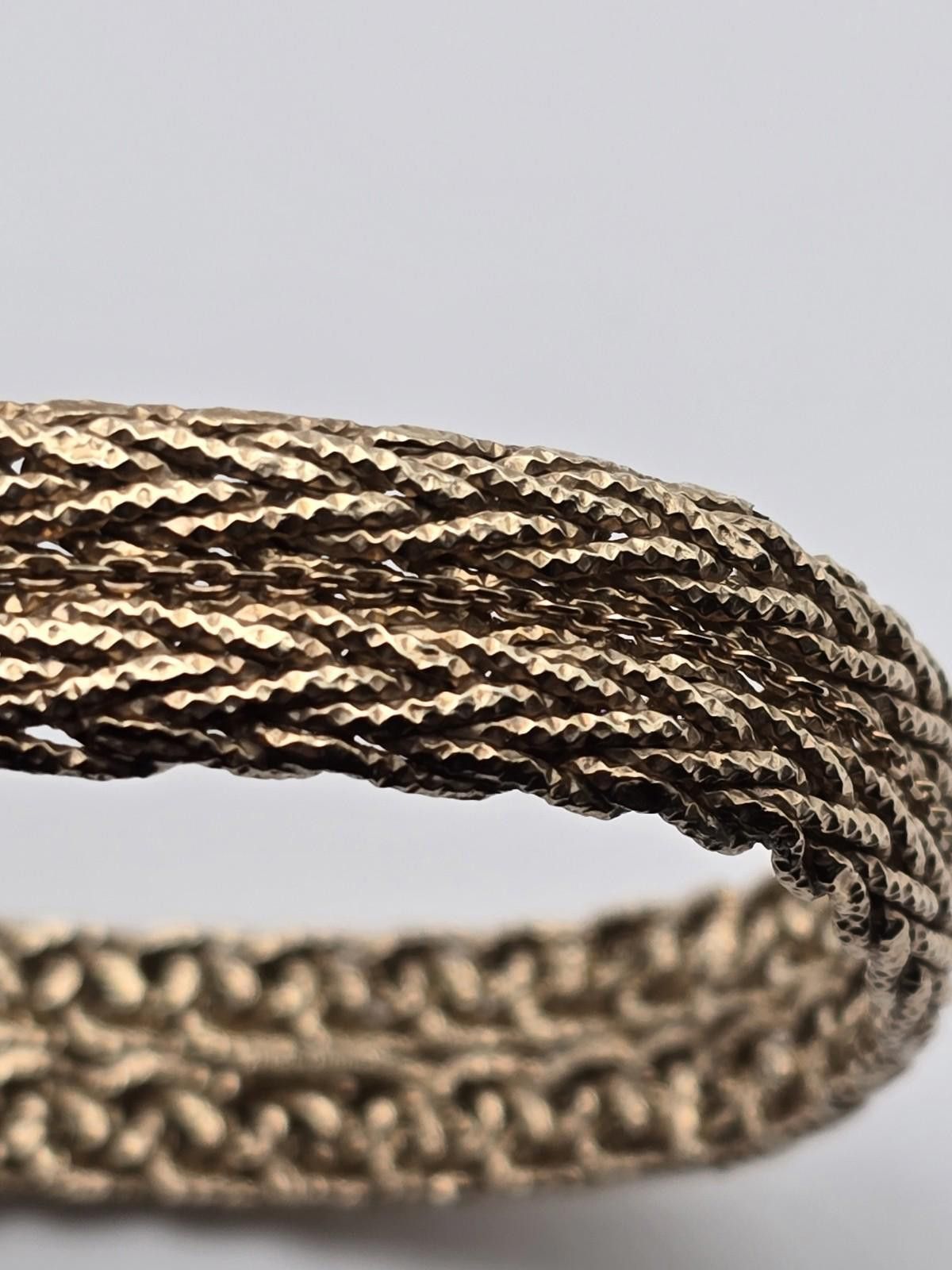 The Unbranded Brand Sterling Silver Braided Bangle Marked 925 Turkey Size ONE SIZE - 4 Thumbnail