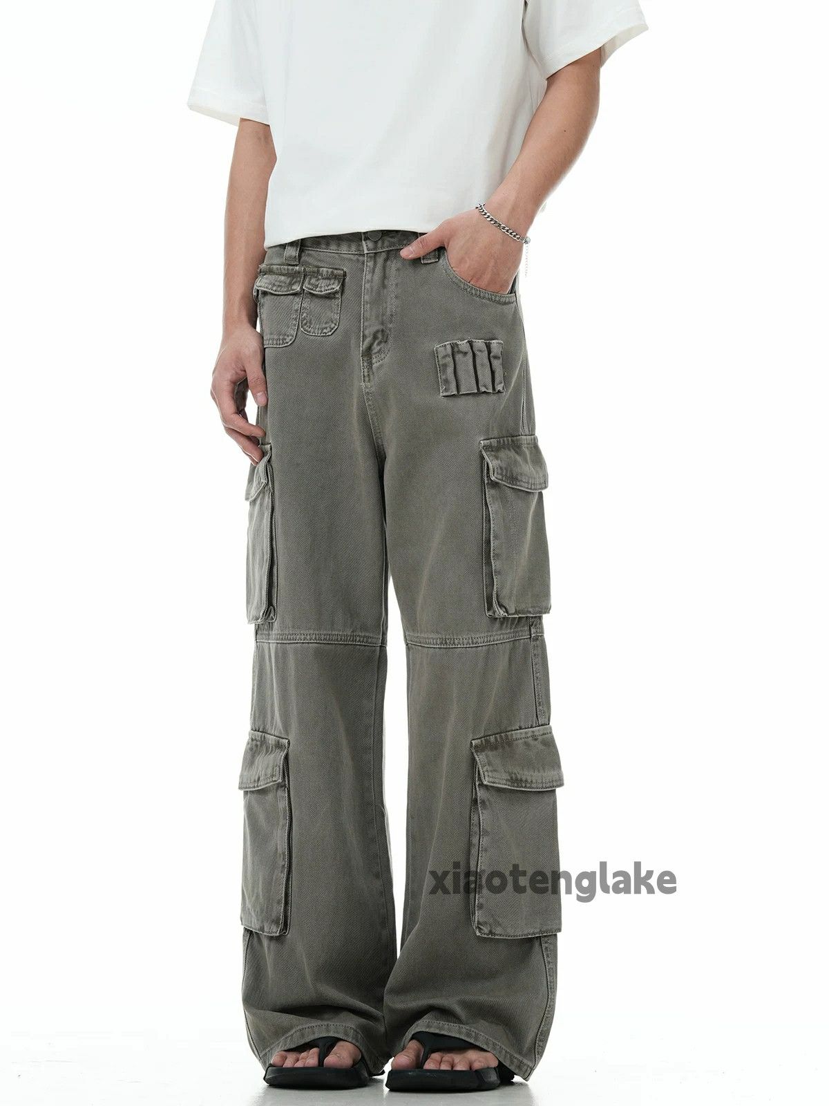 Designer × Japanese Brand × Vintage washed faded cleanfit yuppie military baggy cargo pants Size US 30 / EU 46 - 3 Thumbnail