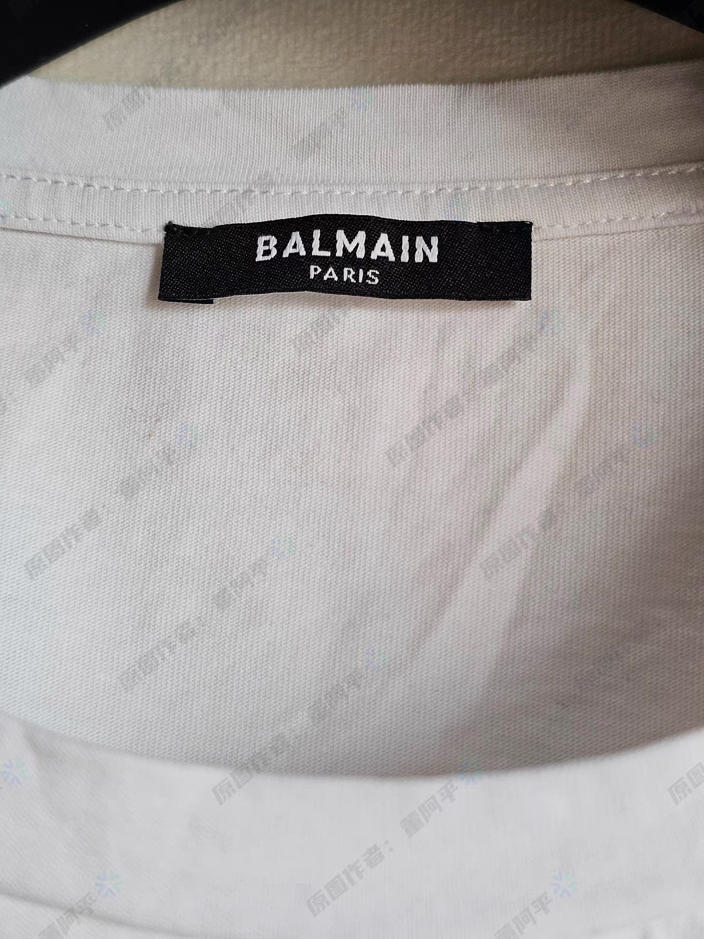 Balmain Balmain white short-sleeve T-shirt Q4 Size US L / EU 52-54 / 3 - 3 Thumbnail