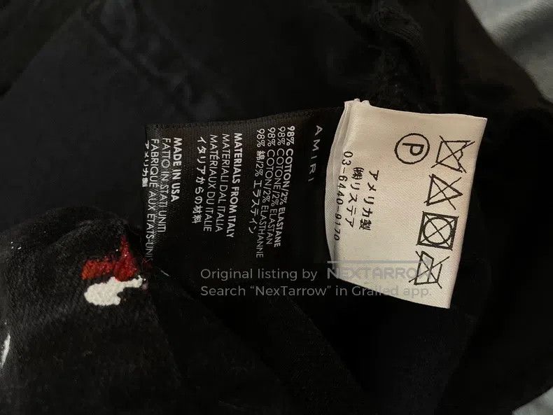 Amiri Amiri Splatter Effect Black Denim Size US 31 - 5 Thumbnail