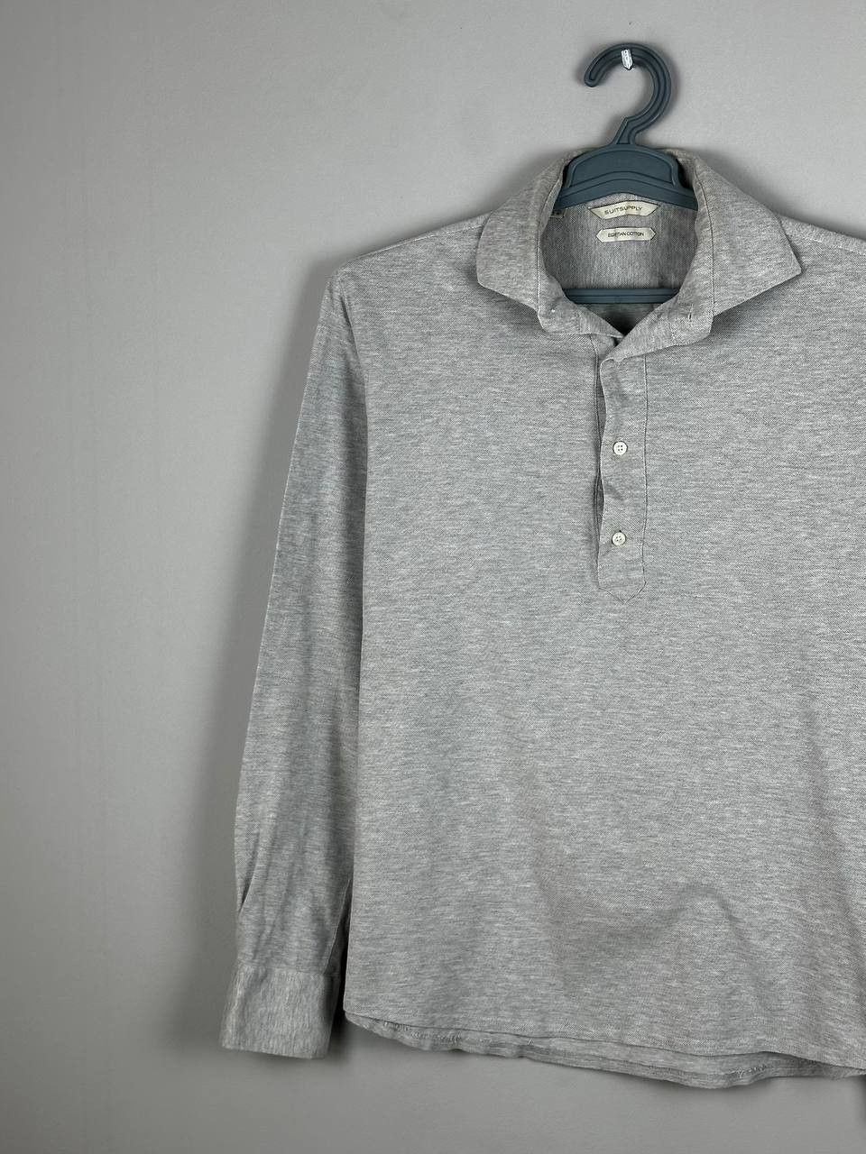 Suitsupply Suitsupply Grey Luxury Long Sleeve Polo T Shirt Size US M / EU 48-50 / 2 - 3 Thumbnail