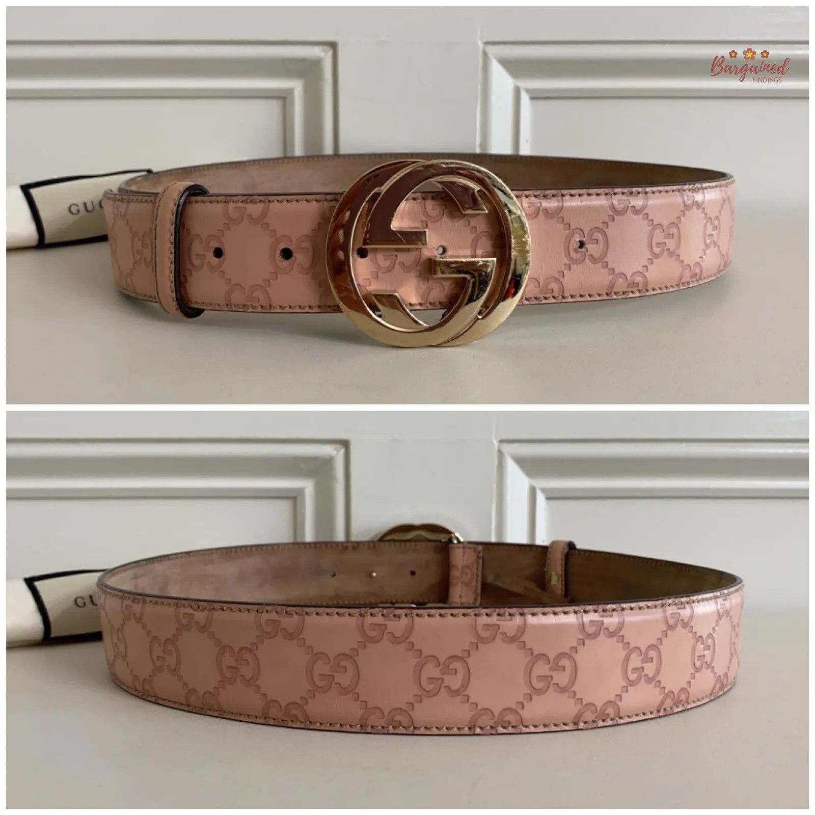 Gucci Gucci Guccissima Leather Gold Interlocking G Buckle Belt Size ONE SIZE - 4 Thumbnail