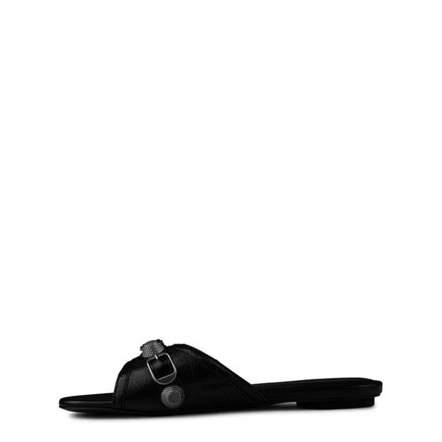 Balenciaga o1g2r1mq0924 Slip Ons Sandals in Black Size US 5 / IT 35 - 2 Thumbnail