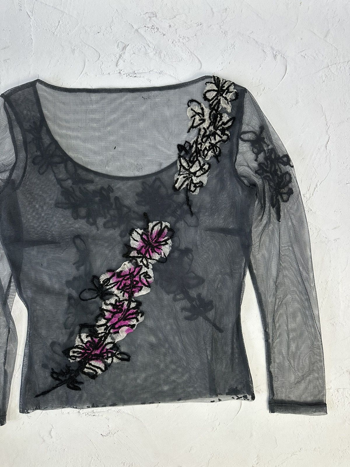 Beauty Beast × If Six Was Nine × Vintage Vintage Mesh Floral Sweater Size M / US 6-8 / IT 42-44 - 7 Thumbnail
