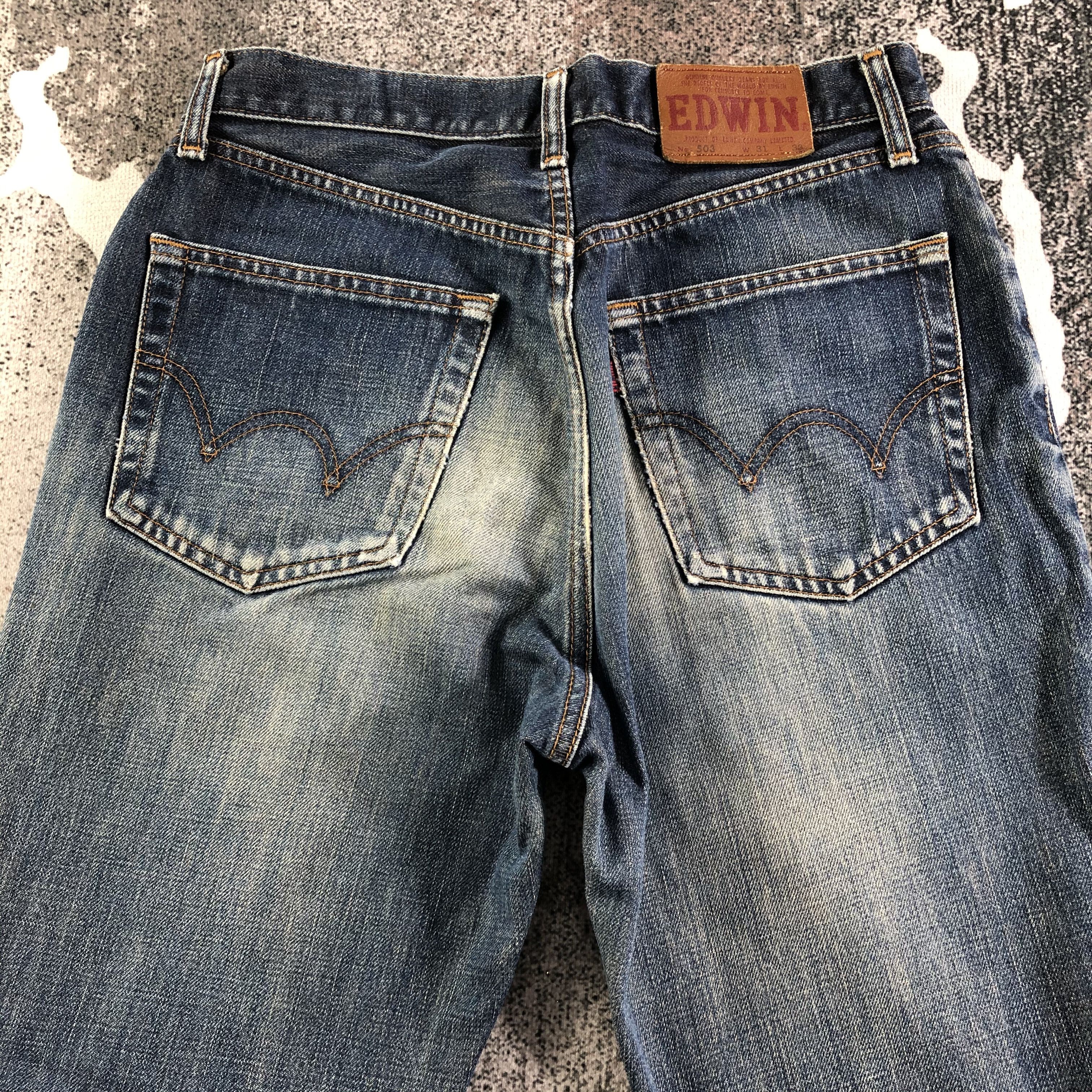 Vintage Edwin Jeans Distressed Denim KJ2200