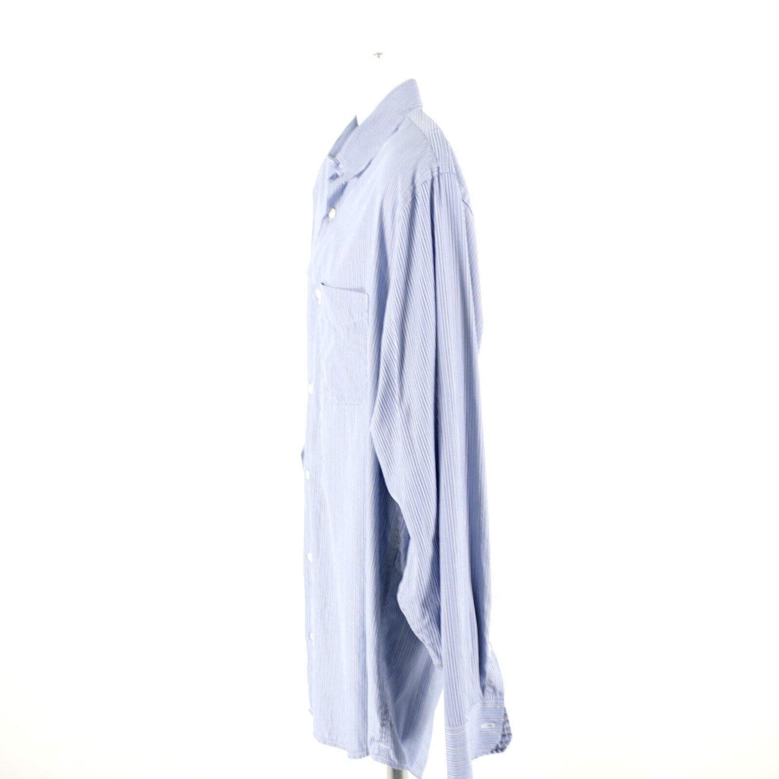 Banana Republic DAMAGED Banana Republic Blue Striped Large Pocket Button Fro Size US L / EU 52-54 / 3 - 5 Thumbnail