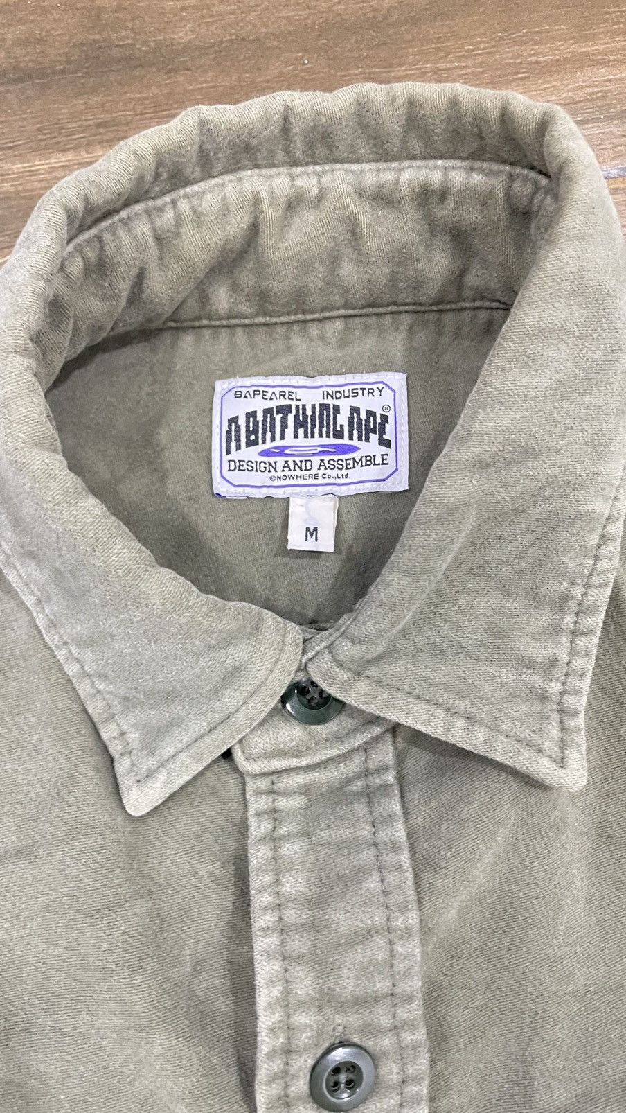 Bape A Bathing Ape double pocket sunfaded worker shirt style Size US M / EU 48-50 / 2 - 5 Thumbnail