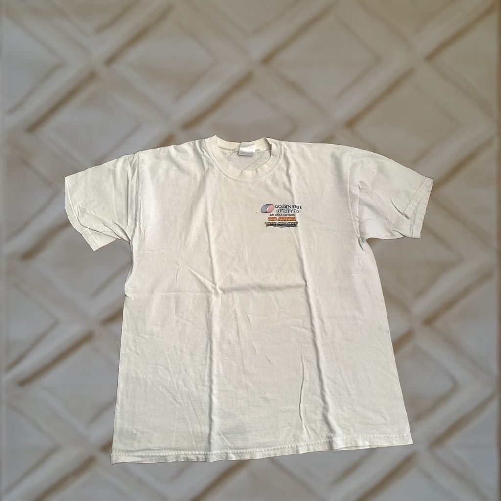 Vintage VINTAGE On Golden State Utility Co. Fish On Fishing Trip Funny T-Shirt White XL Men Mens Regular XL Shirt Size US XL / EU 56 / 4 - 1 Thumbnail