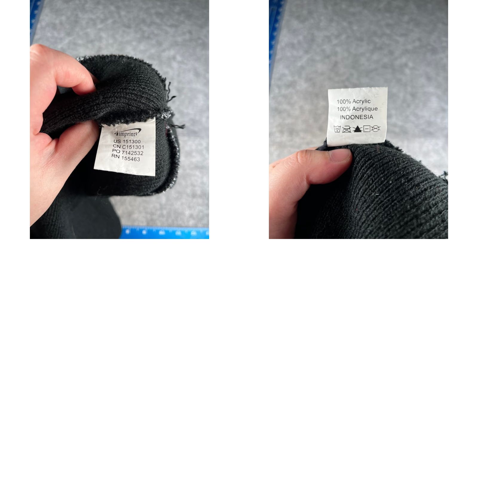 Vintage Crossland Beanie Toque Adult Gray Stripe Knit 100% Acrylic Patch Pom Ski Knit Hat Unisex Adults One Size Gray Beanie Mens Womens Size ONE SIZE - 8 Thumbnail