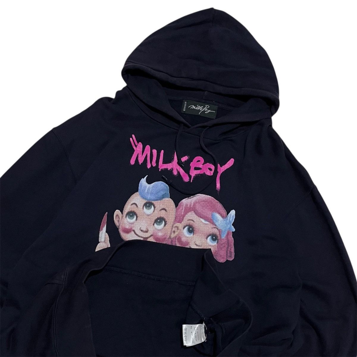 Japanese Brand 20471120 Beauty beast milkboy hoodie navy Size US L / EU 52-54 / 3 - 4 Thumbnail