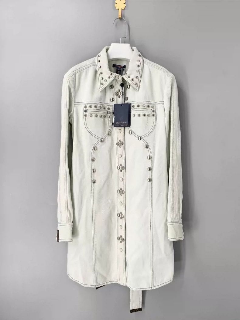 Louis Vuitton Louis Vuitton Studded Denim Long-Sleeve Shirt - dmc Size US M / EU 48-50 / 2 - 1 Thumbnail